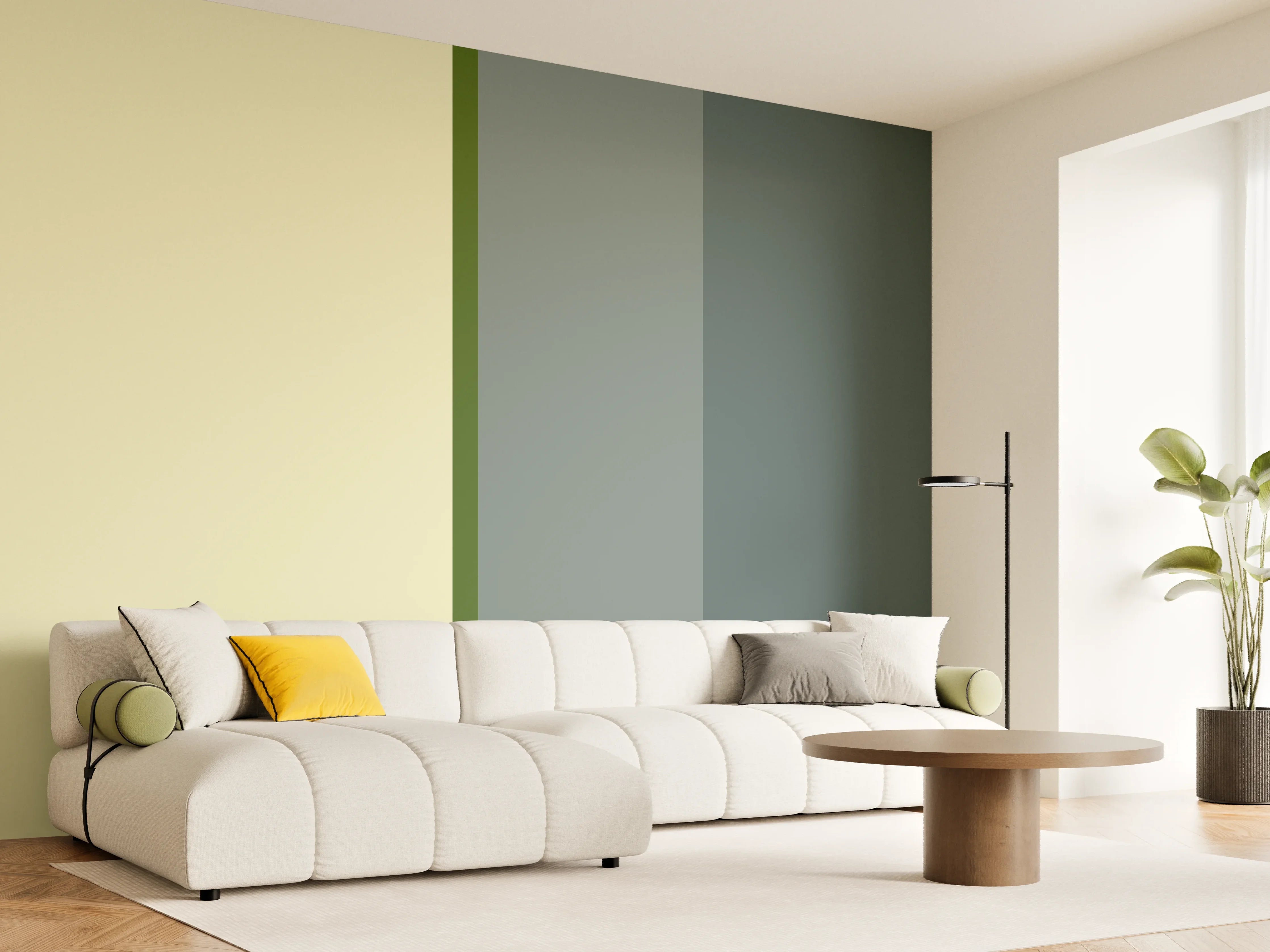 Wandverkleidung Wohnzimmer - The Greens - Vertical - Avocado