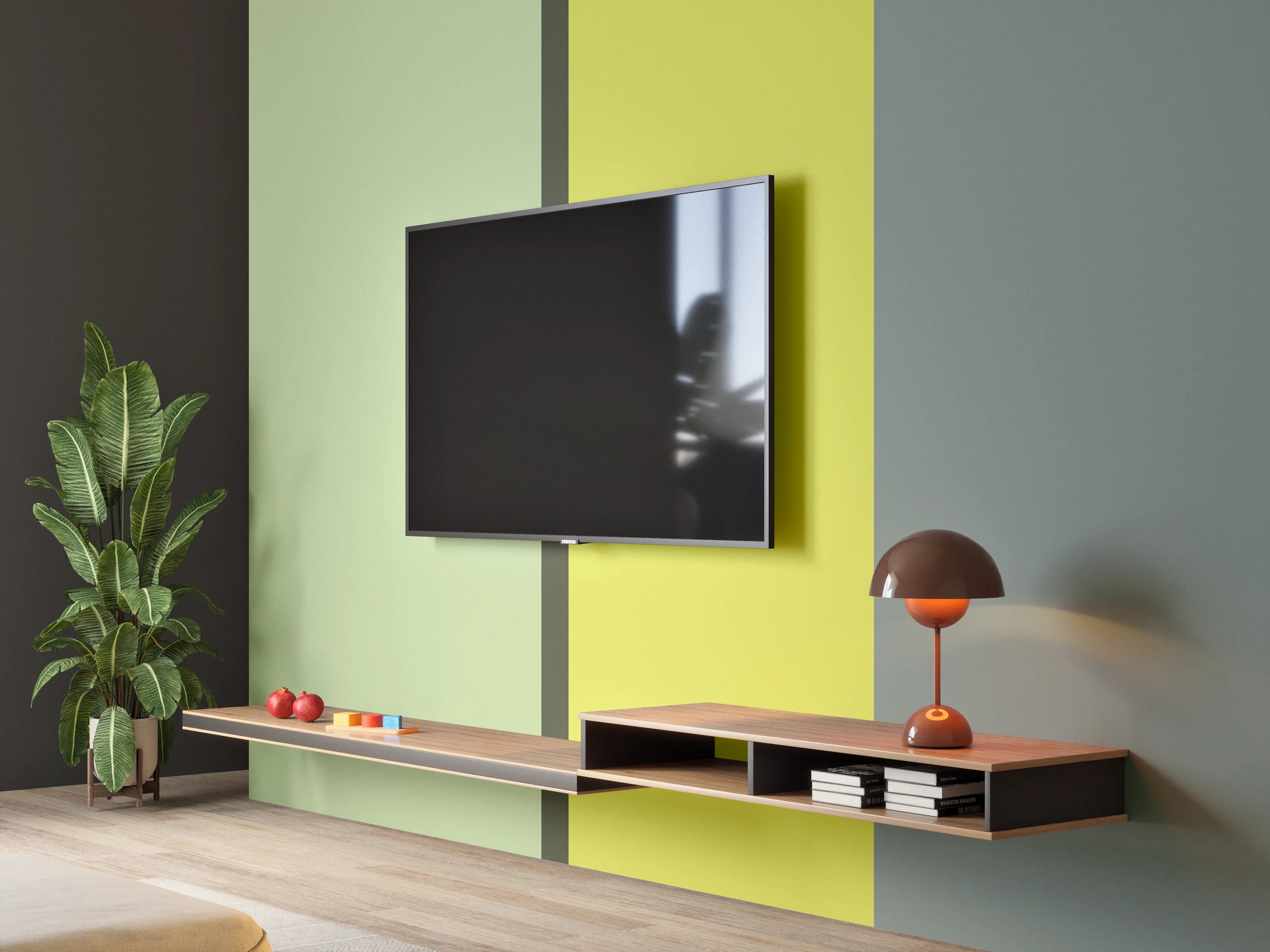 Wandverkleidung Wohnzimmer - The Greens - Vertical - Matcha