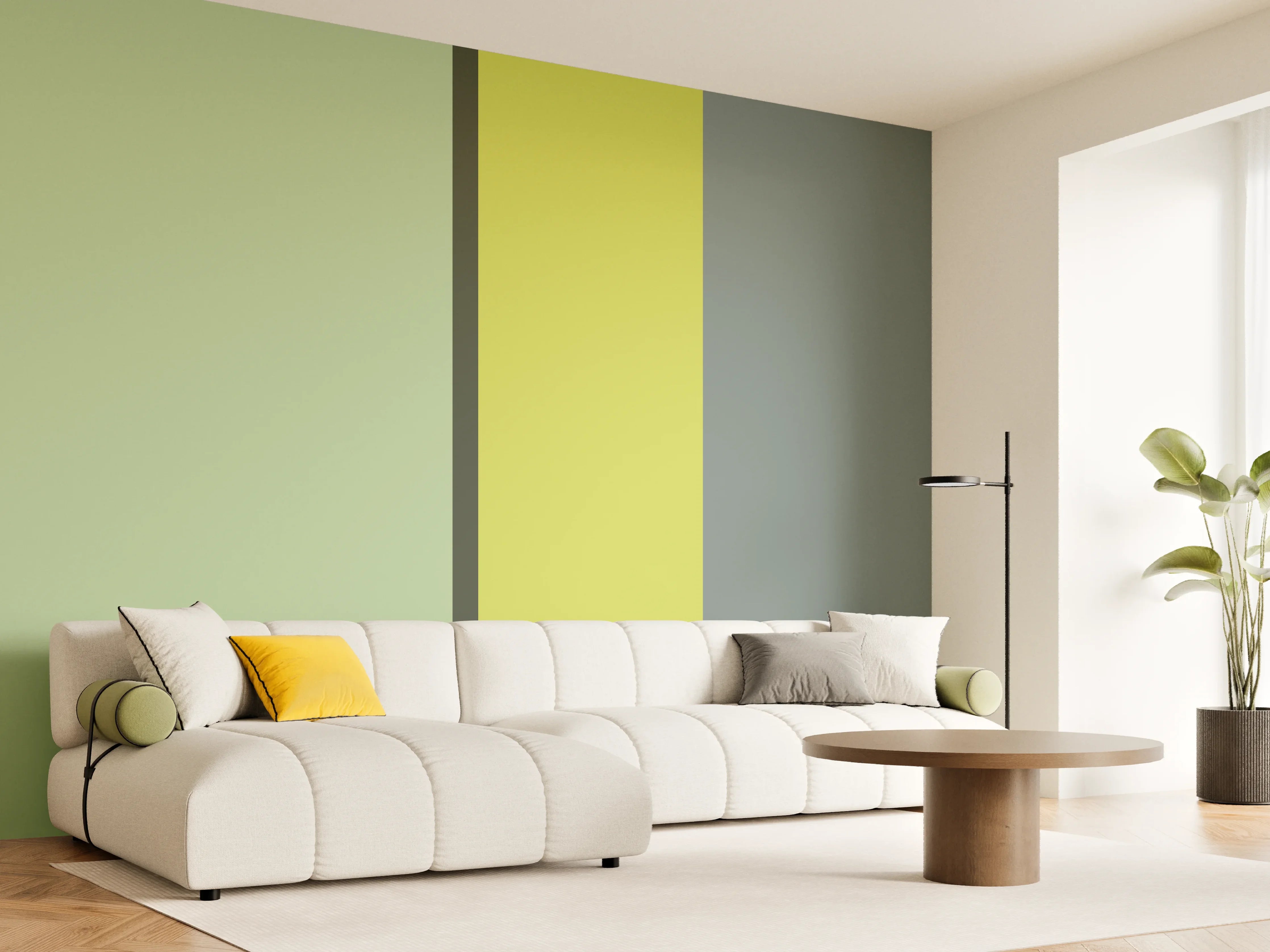 Wandverkleidung Wohnzimmer - The Greens - Vertical - Matcha