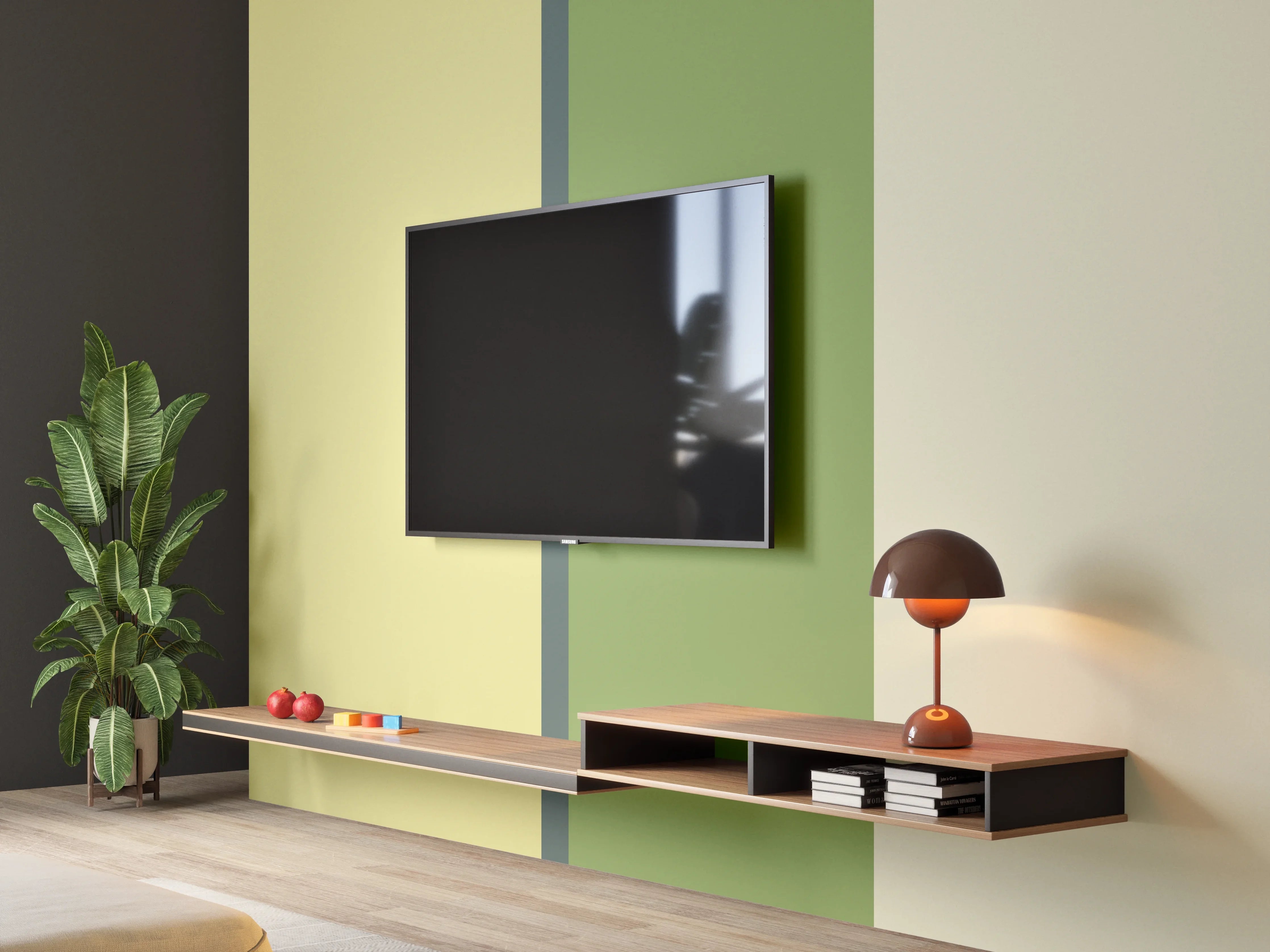 Wandverkleidung Wohnzimmer - The Greens - Vertical - Pistachio