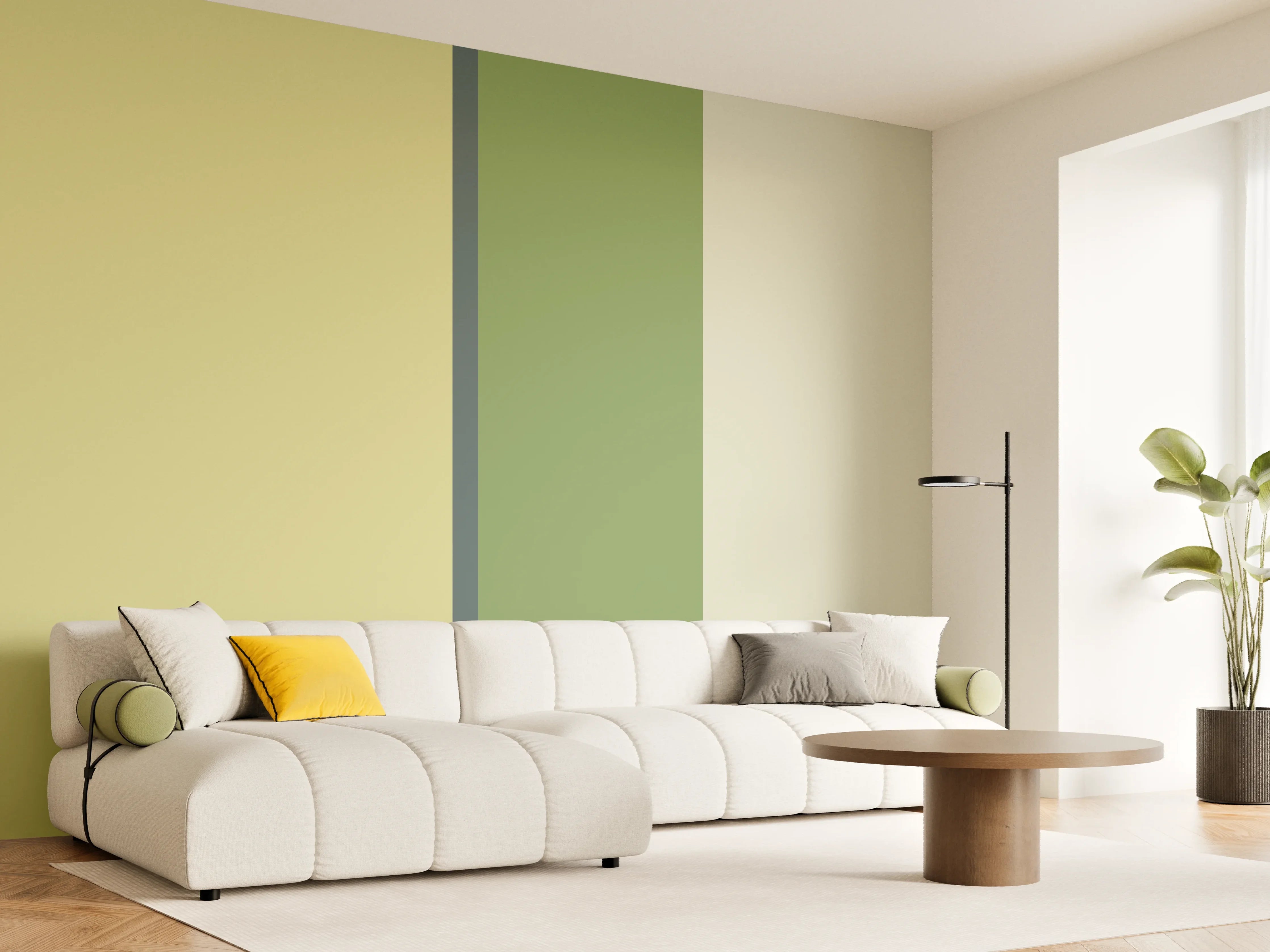 Wandverkleidung Wohnzimmer - The Greens - Vertical - Pistachio