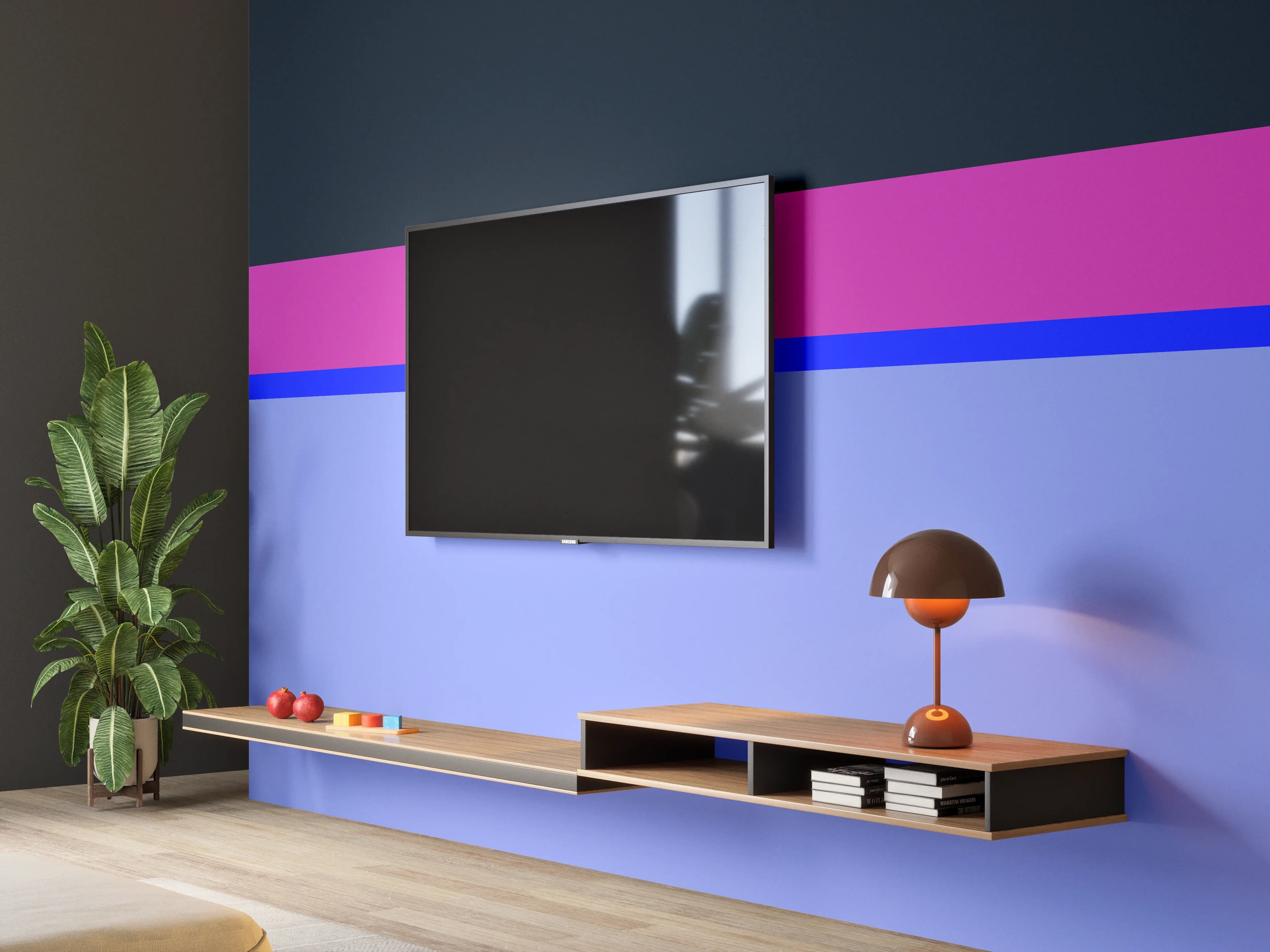 Wandverkleidung Wohnzimmer - The Neons - Horizontal - Luna
