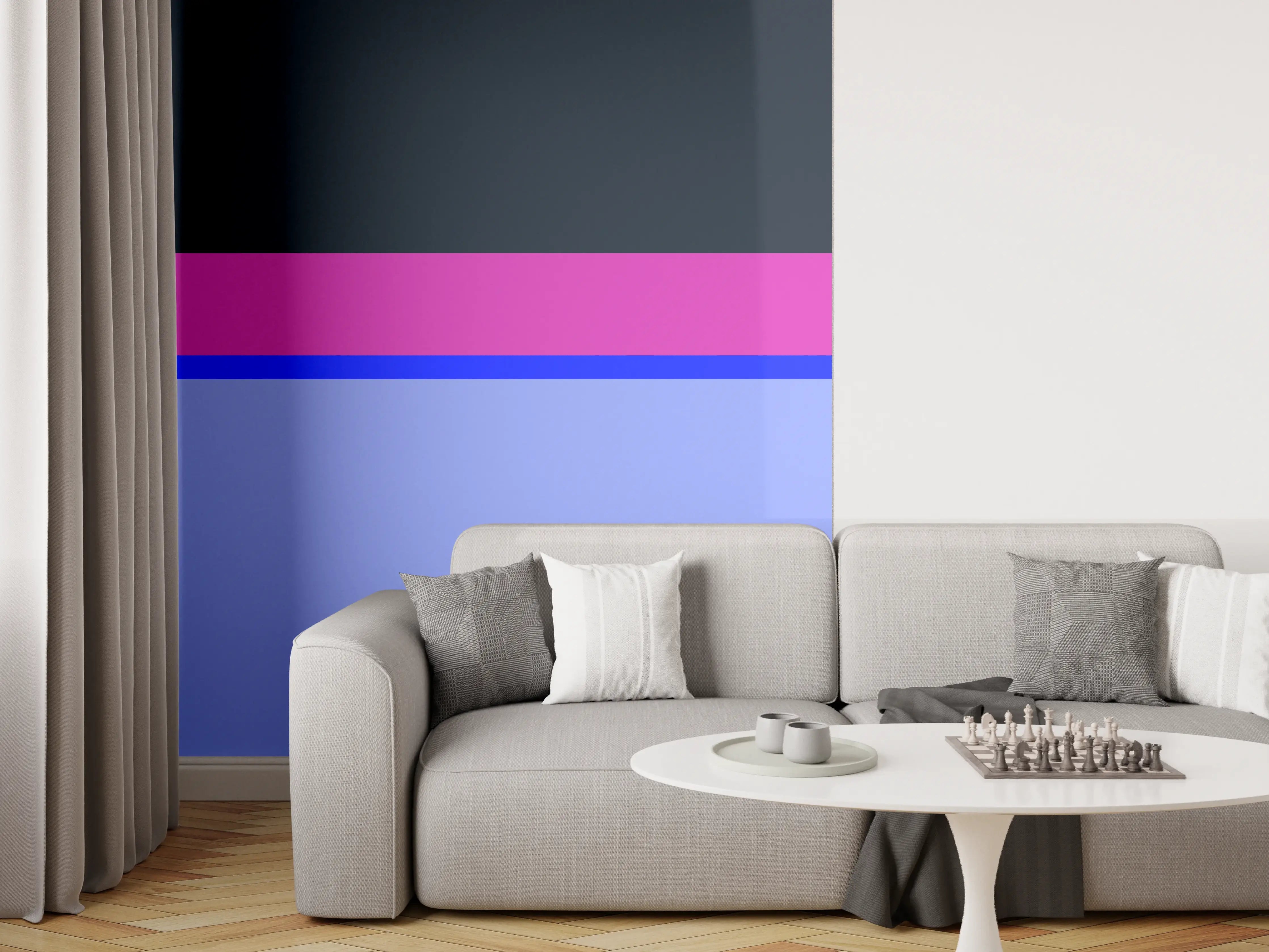 Wandverkleidung Wohnzimmer - The Neons - Horizontal - Luna