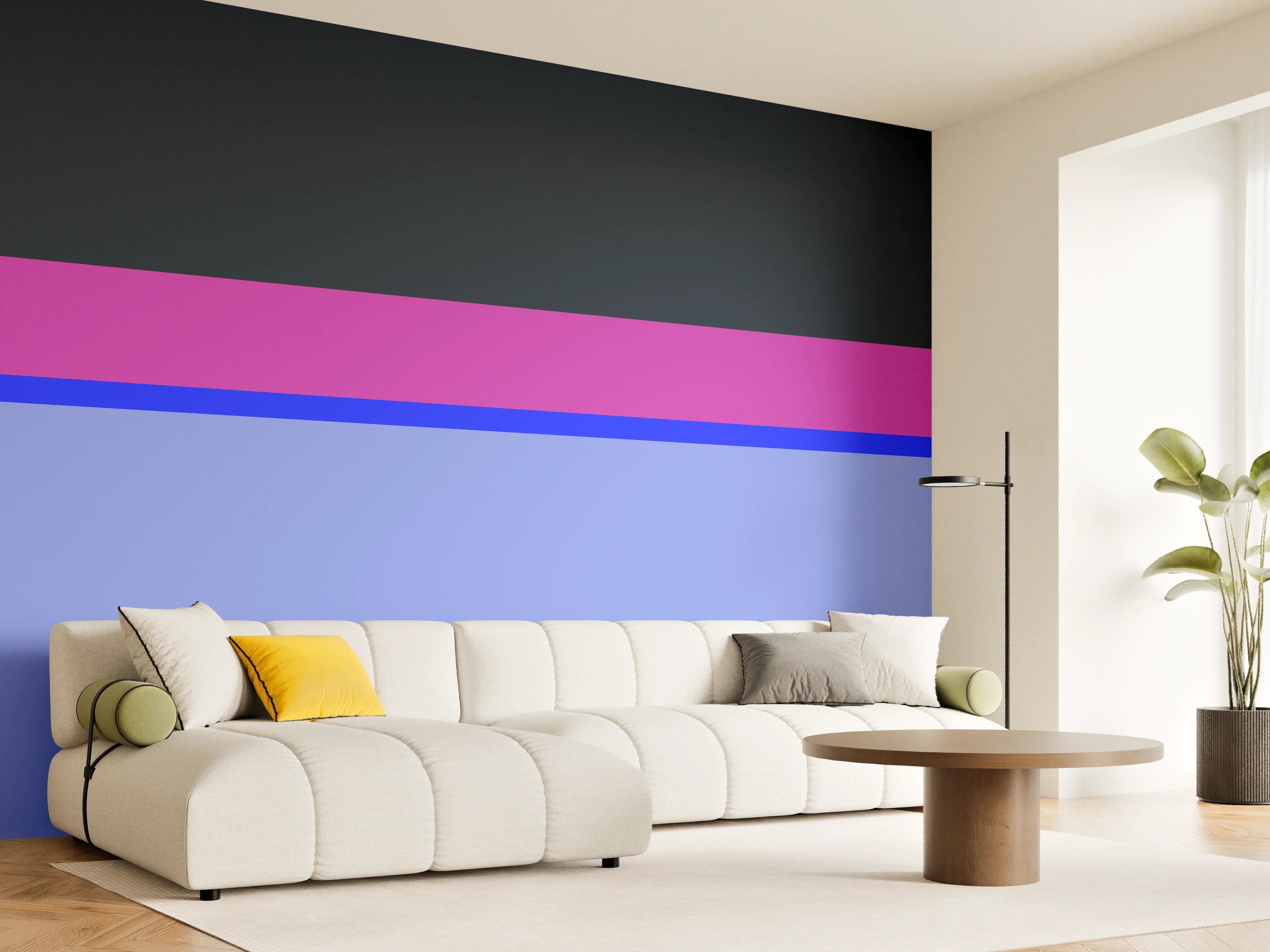 Wandverkleidung Wohnzimmer - The Neons - Horizontal - Luna