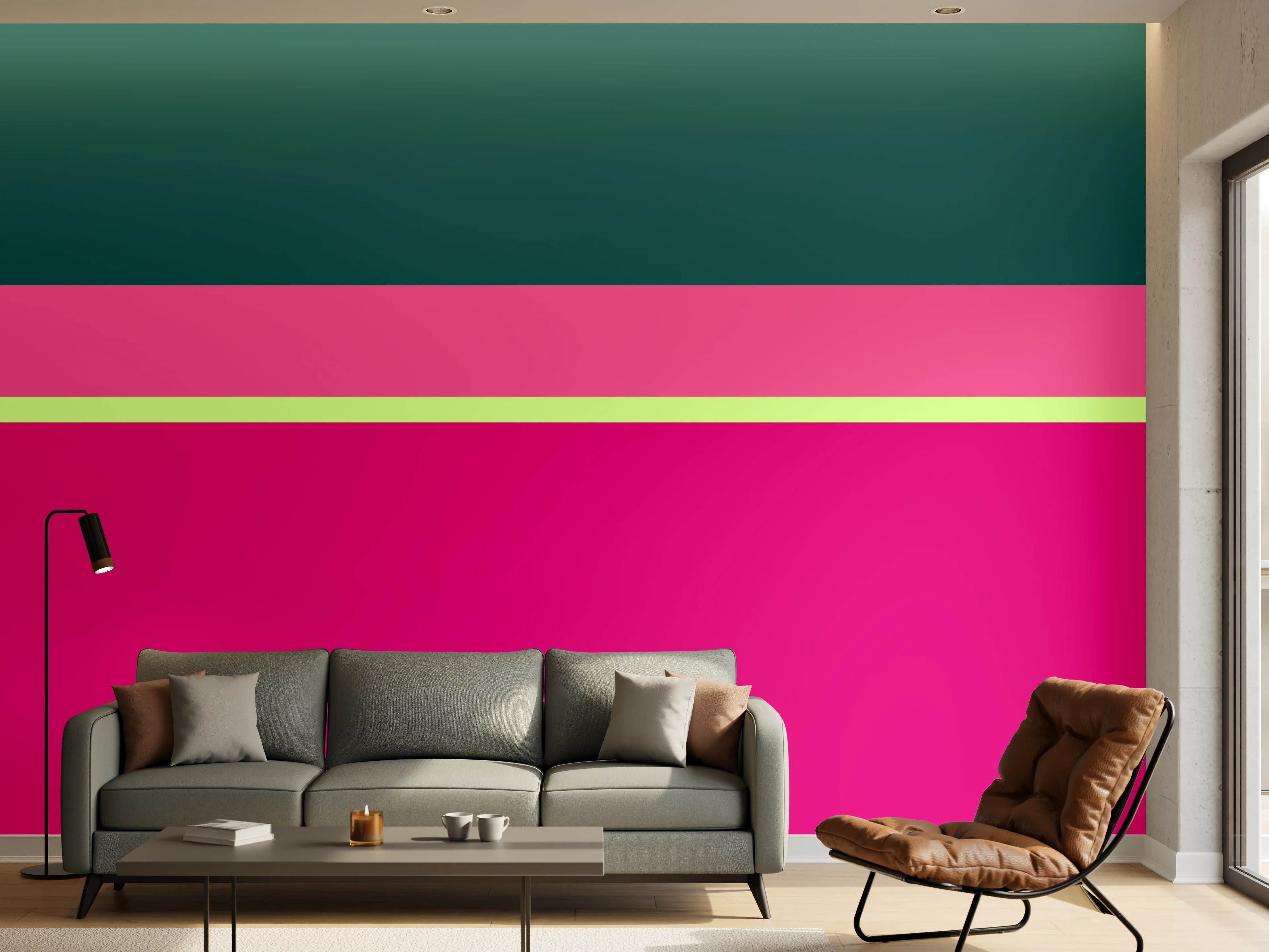 Wandverkleidung Wohnzimmer - The Neons - Horizontal - Lyra