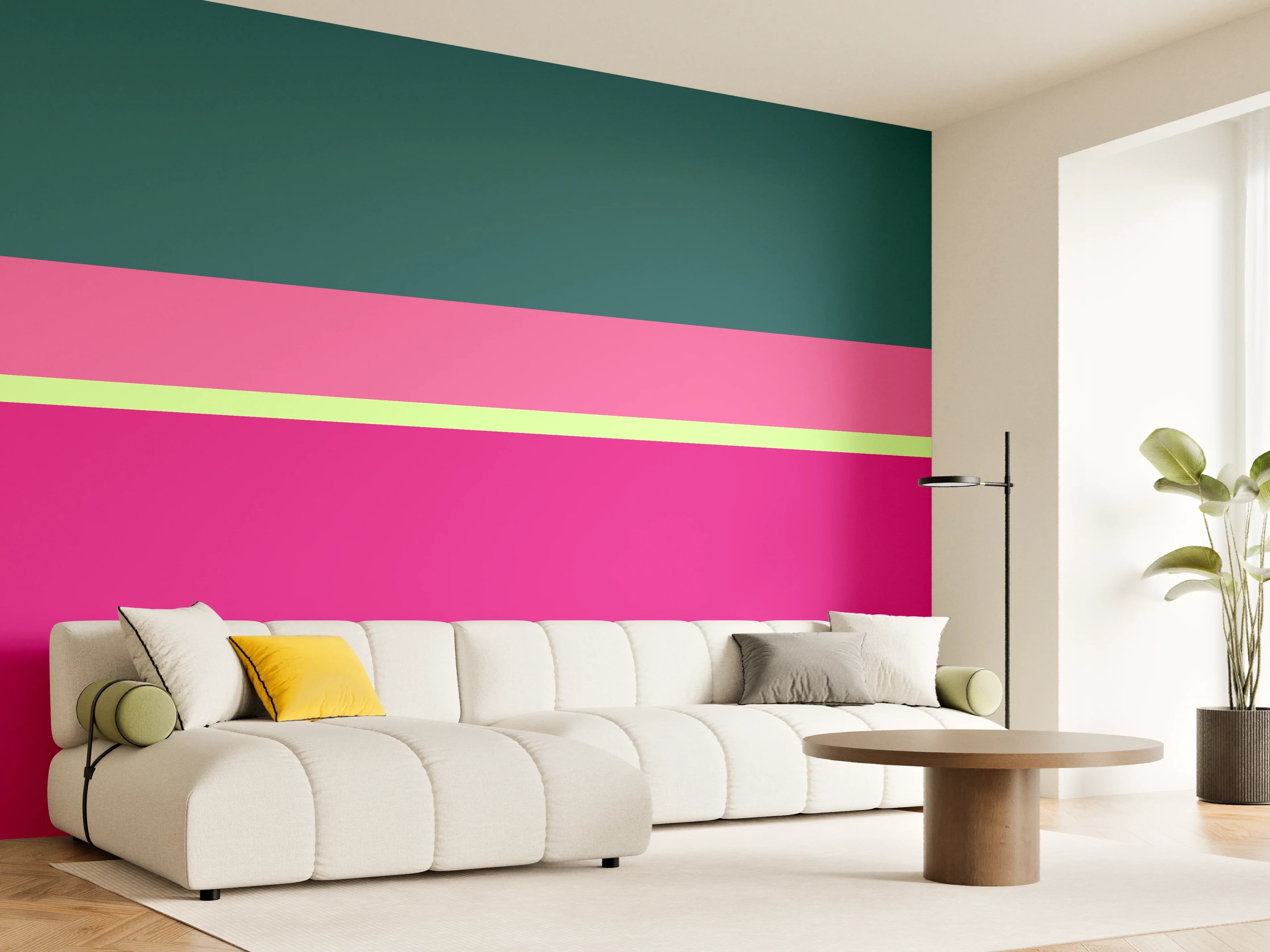 Wandverkleidung Wohnzimmer - The Neons - Horizontal - Lyra