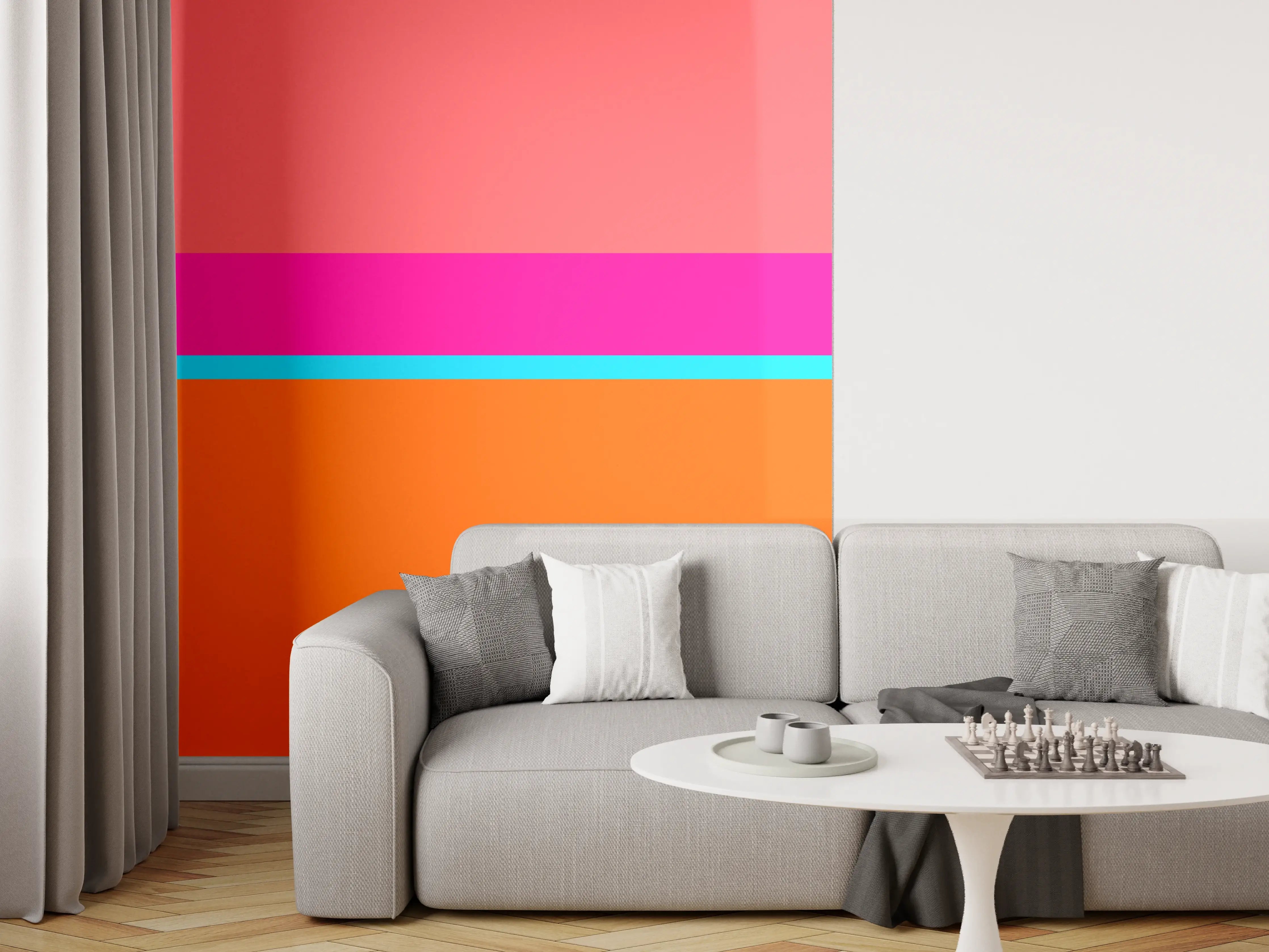 Wandverkleidung Wohnzimmer - The Neons - Horizontal - Nova