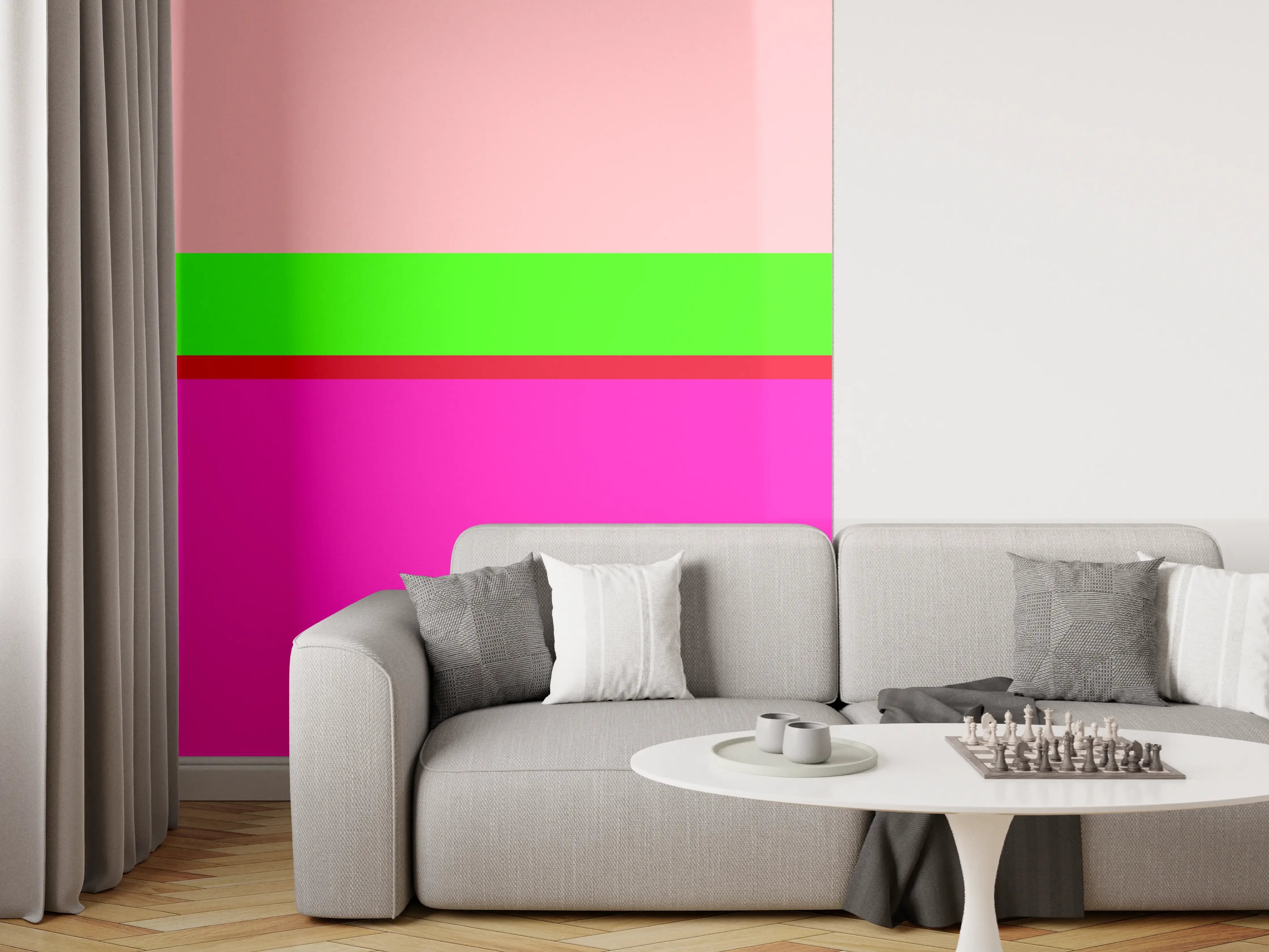 Wandverkleidung Wohnzimmer - The Neons - Horizontal - Nox