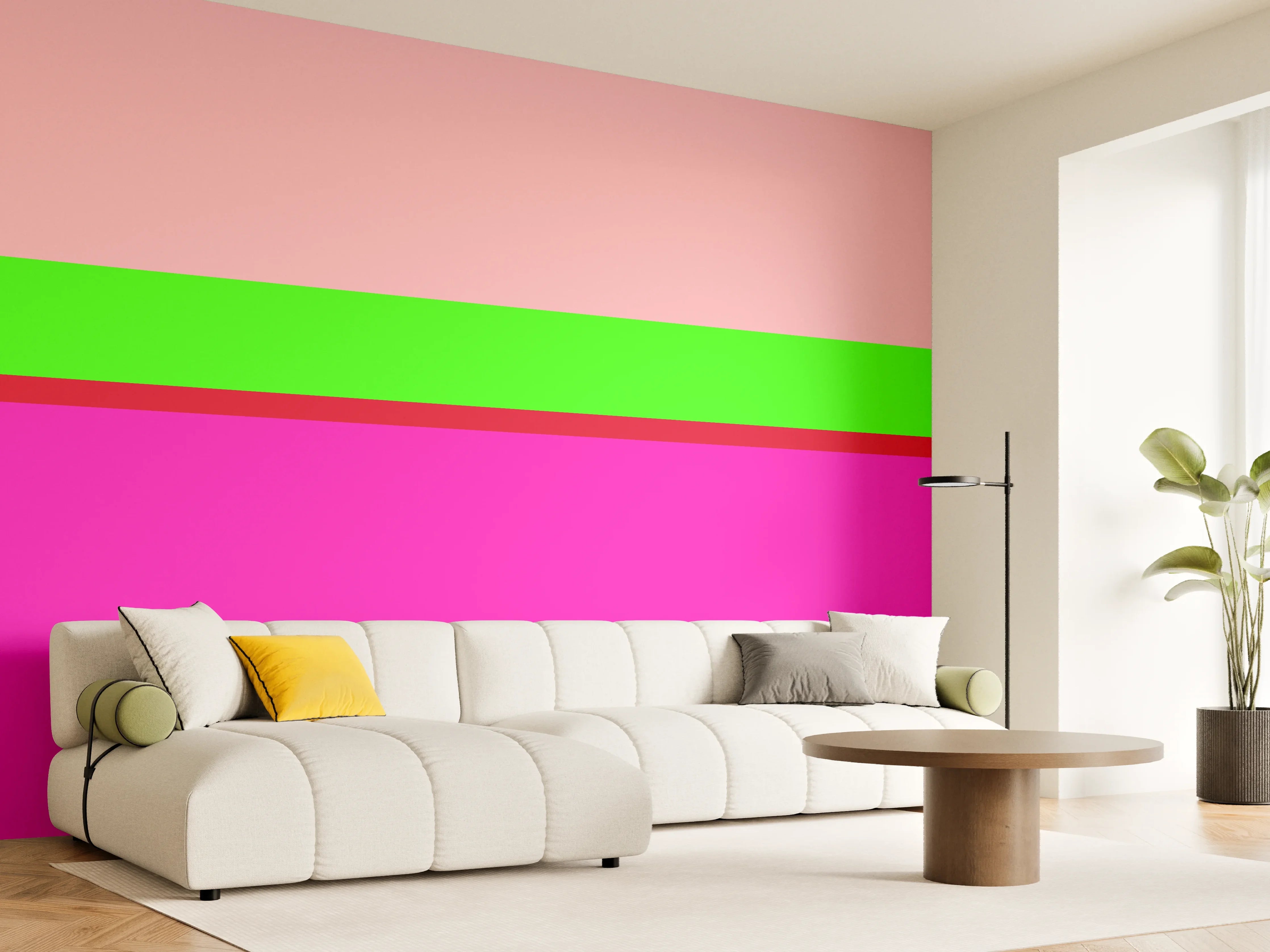 Wandverkleidung Wohnzimmer - The Neons - Horizontal - Nox