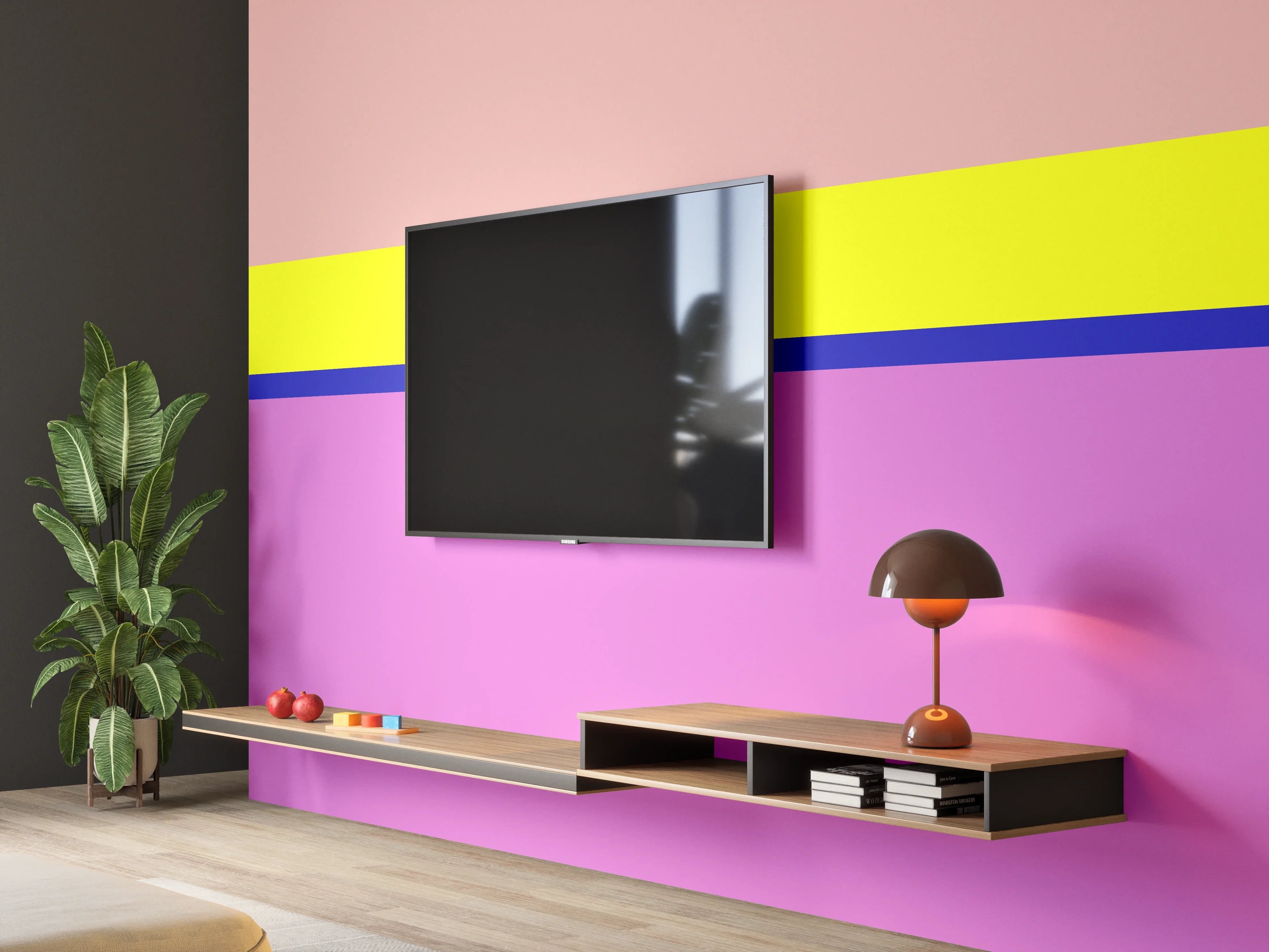 Wandverkleidung Wohnzimmer - The Neons - Horizontal - Stellar