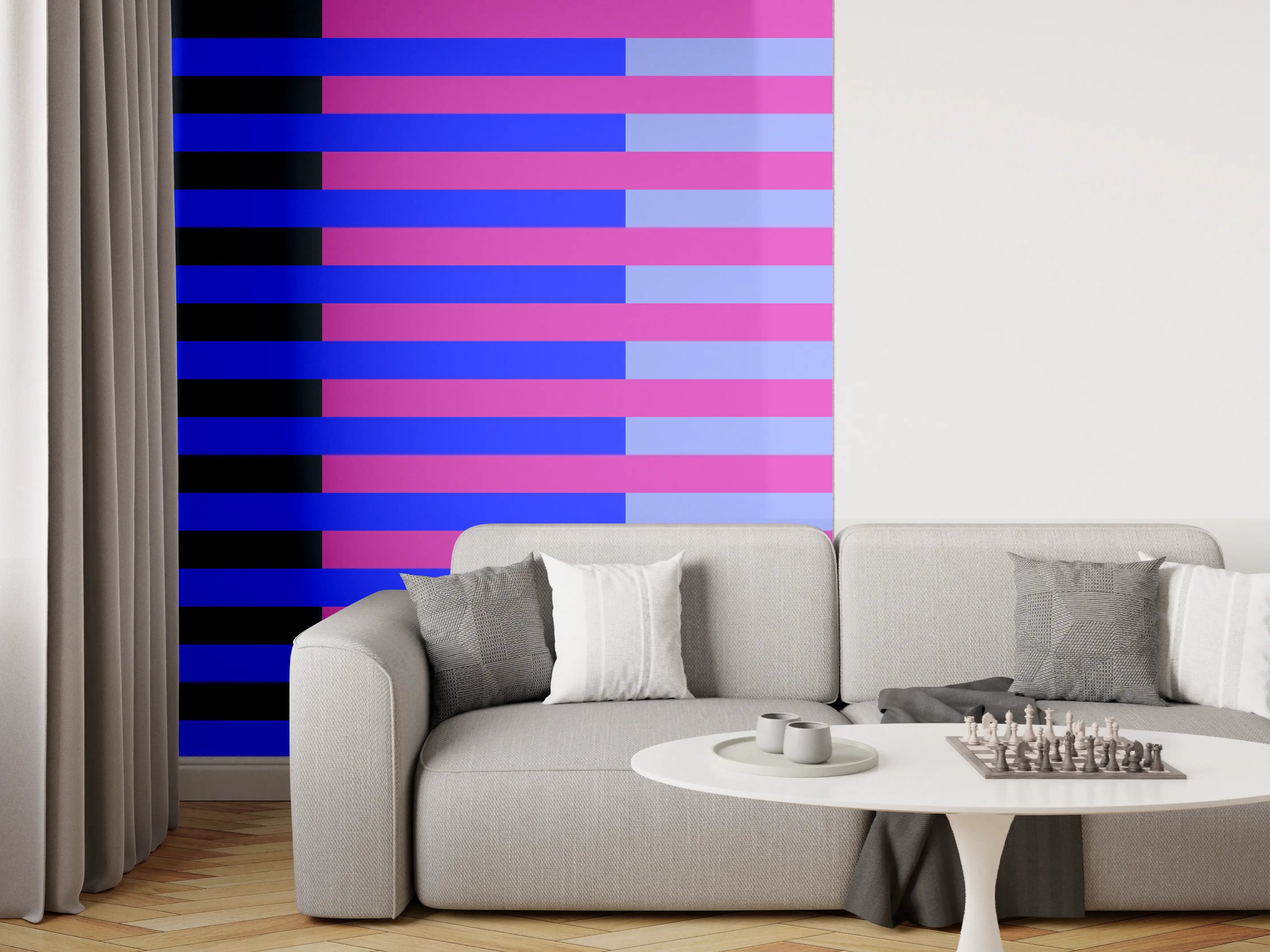 Wandverkleidung Wohnzimmer - The Neons - Multy Stripes - Luna
