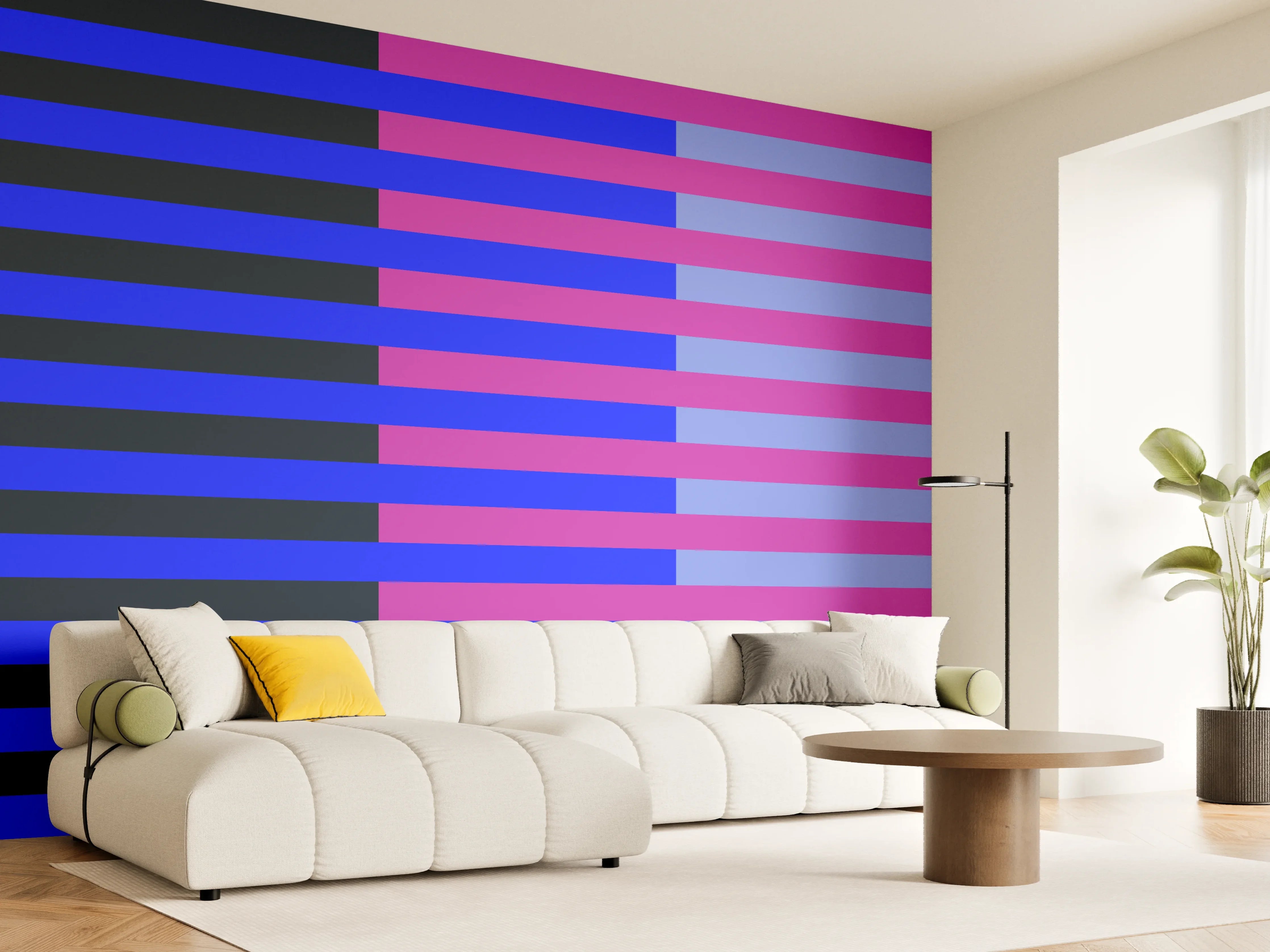 Wandverkleidung Wohnzimmer - The Neons - Multy Stripes - Luna