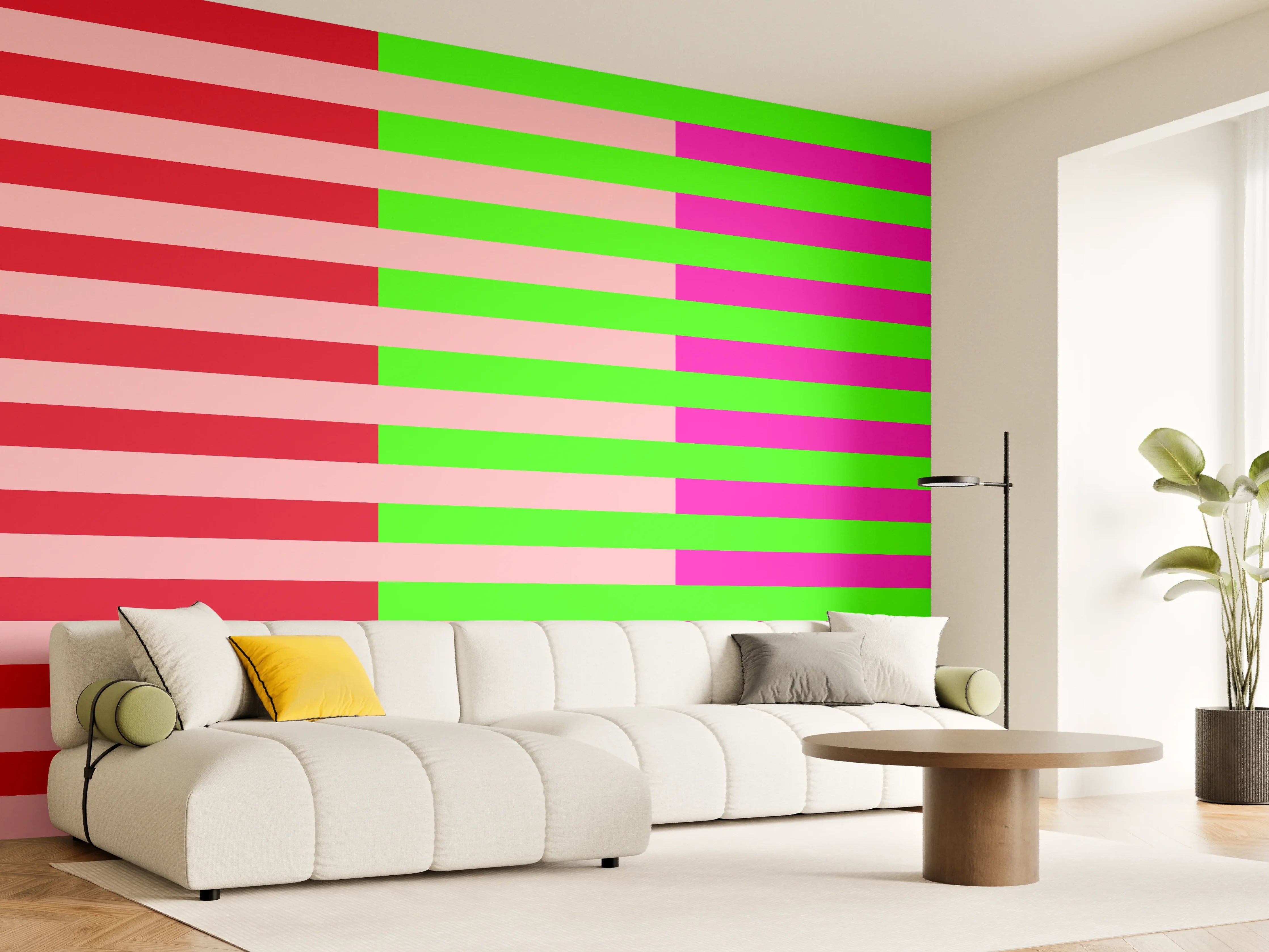 Wandverkleidung Wohnzimmer - The Neons - Multy Stripes - Nox