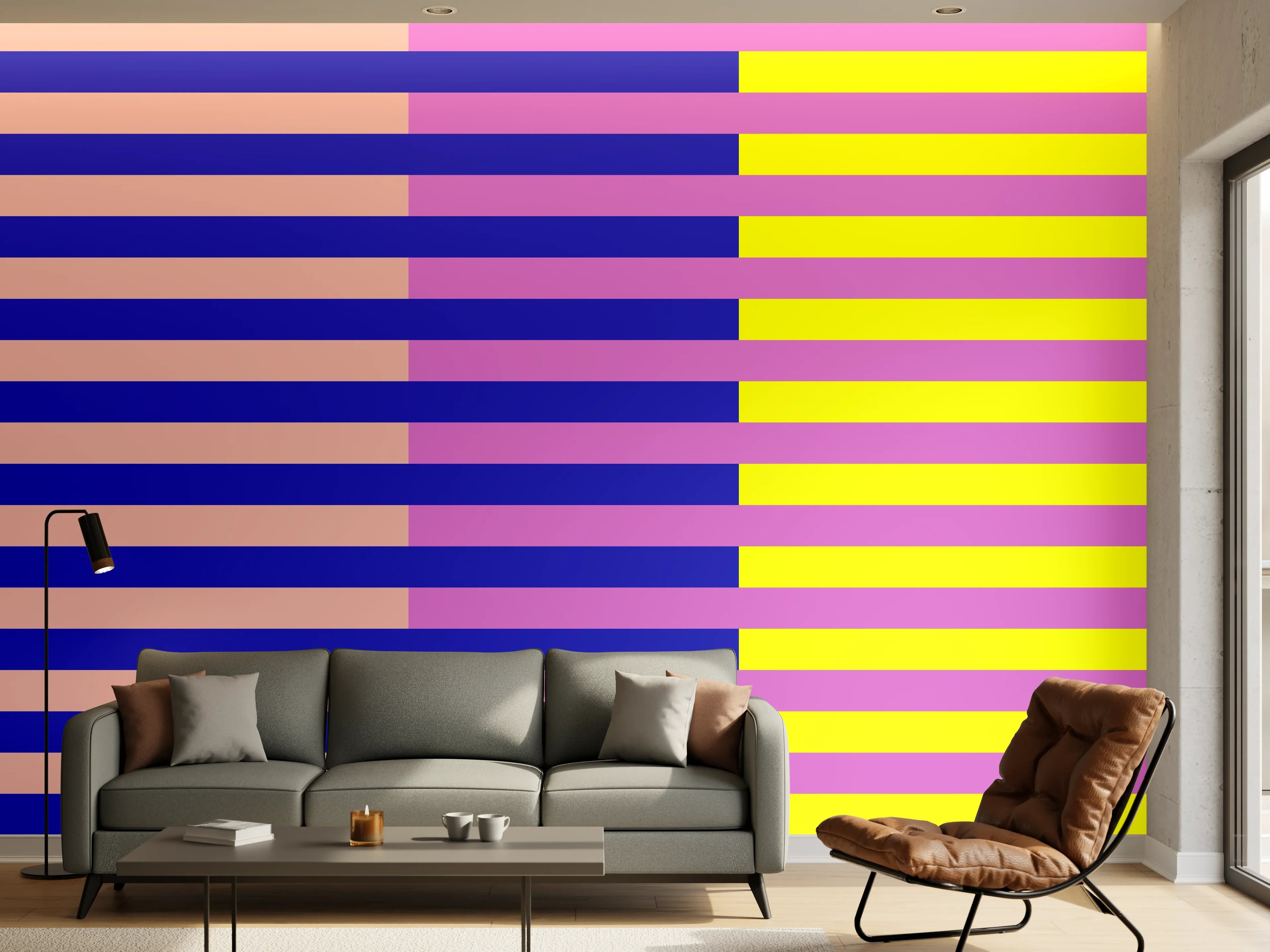 Wandverkleidung Wohnzimmer - The Neons - Multy Stripes - Stellar