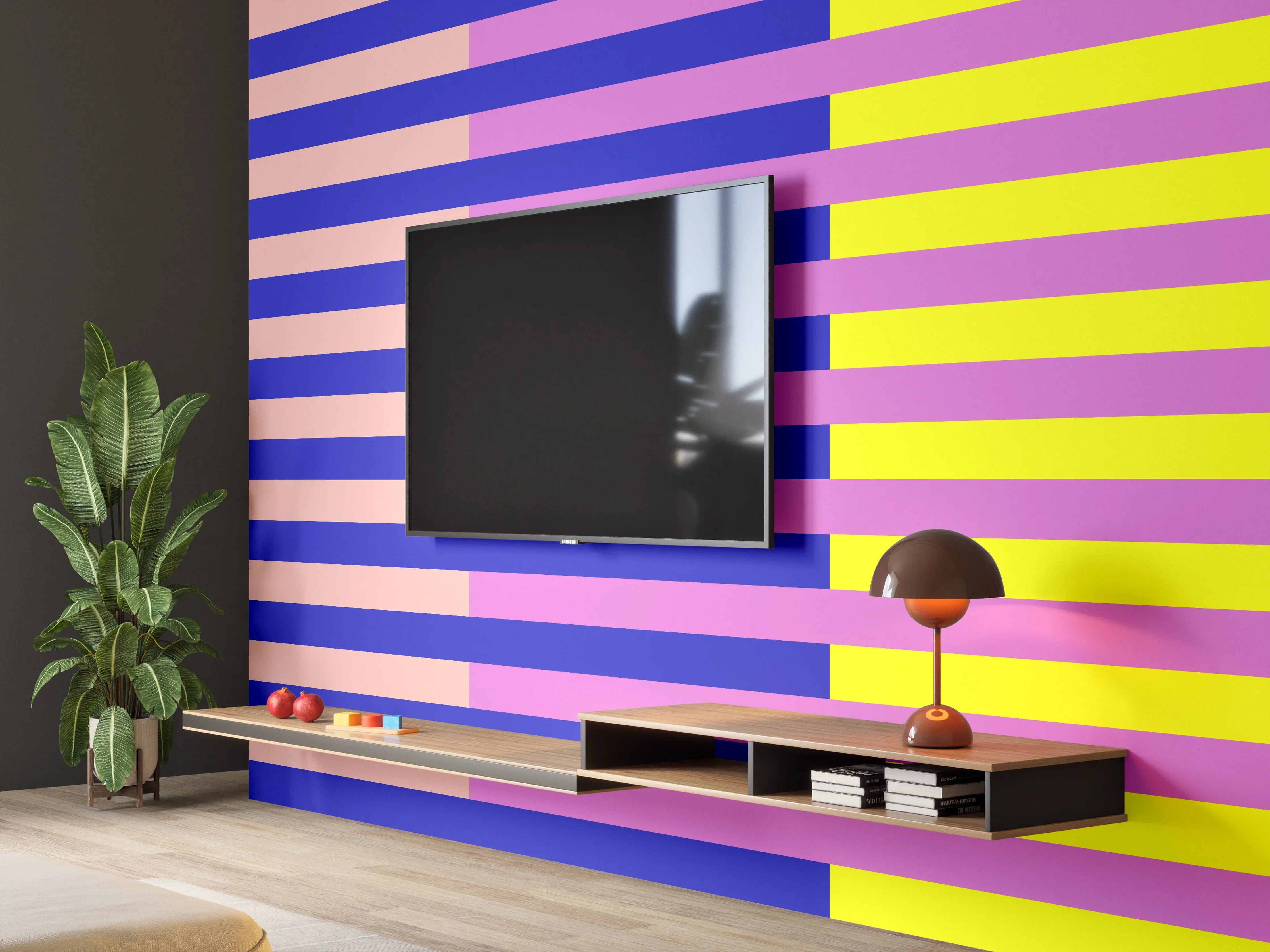 Wandverkleidung Wohnzimmer - The Neons - Multy Stripes - Stellar