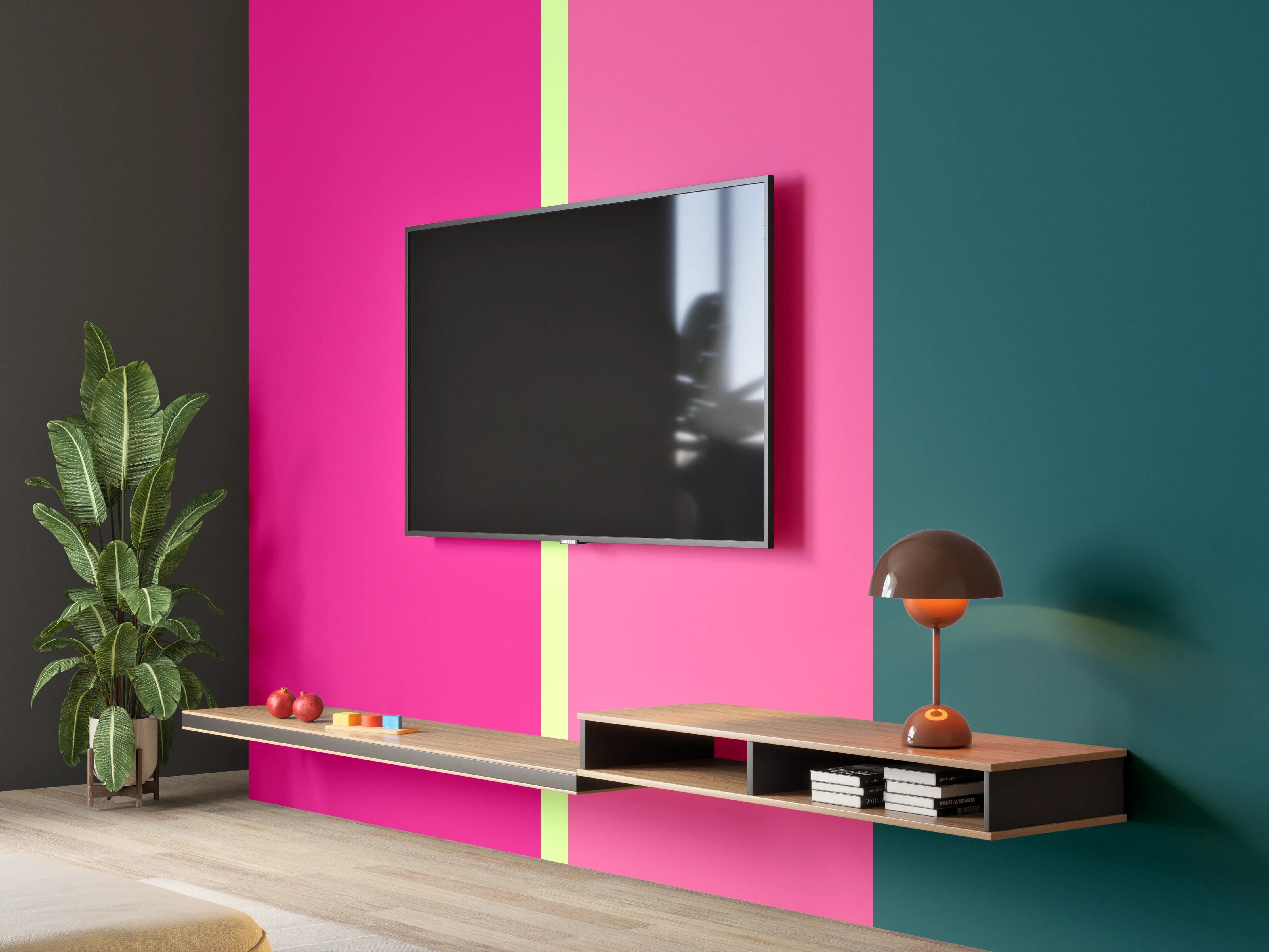 Wandverkleidung Wohnzimmer - The Neons - Vertikal - Lyra