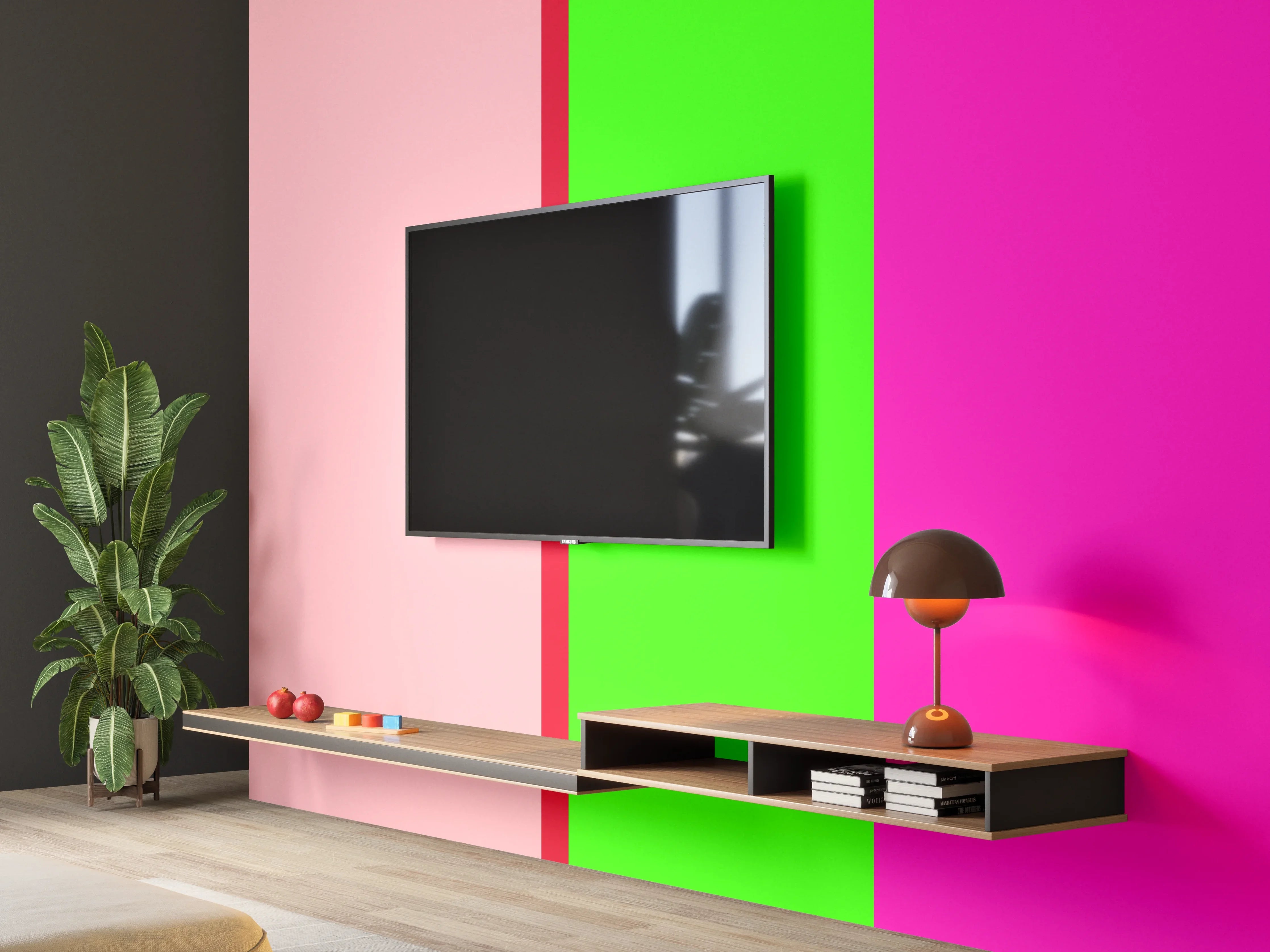 Wandverkleidung Wohnzimmer - The Neons - Vertikal - Nox