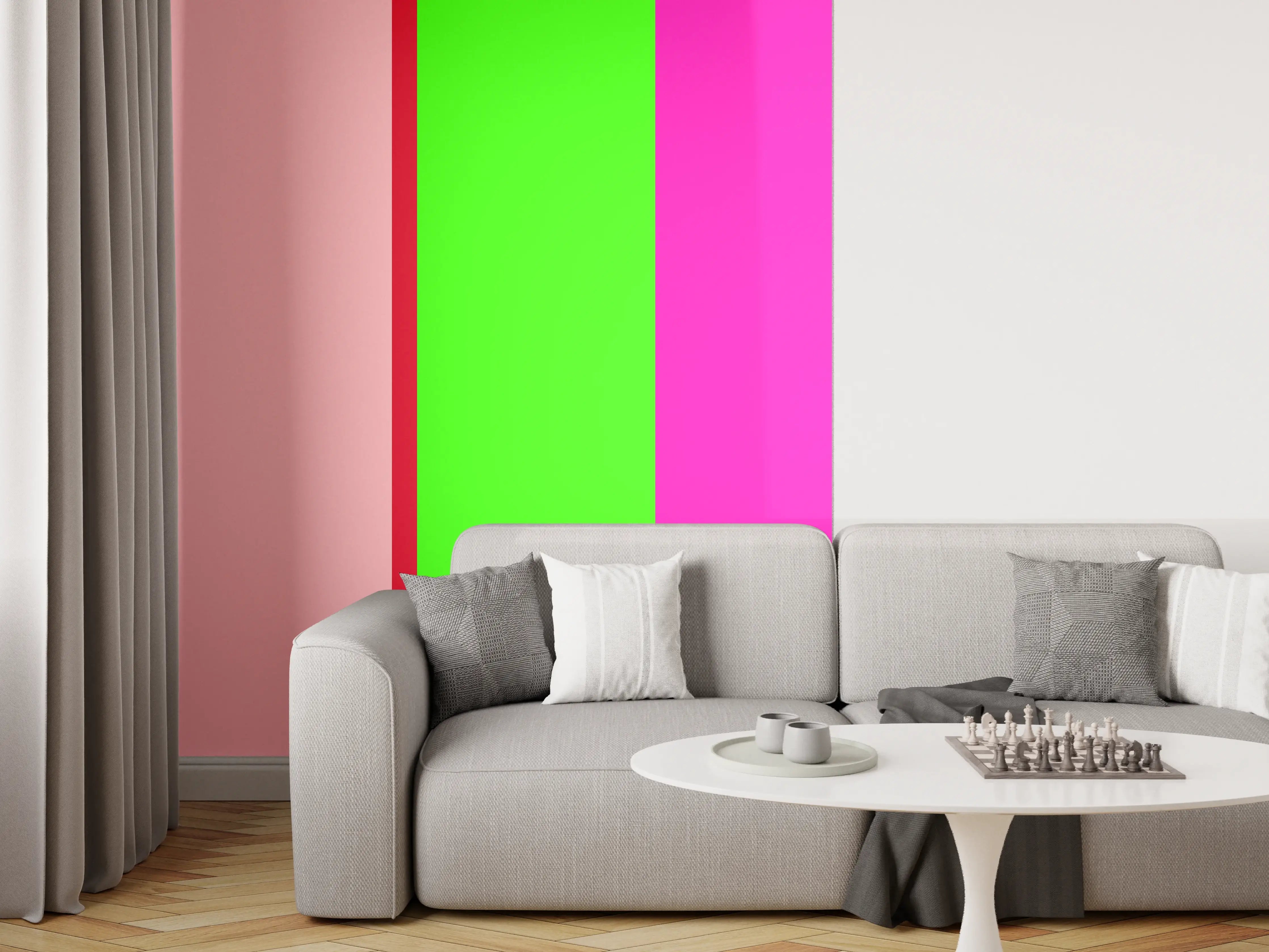 Wandverkleidung Wohnzimmer - The Neons - Vertikal - Nox