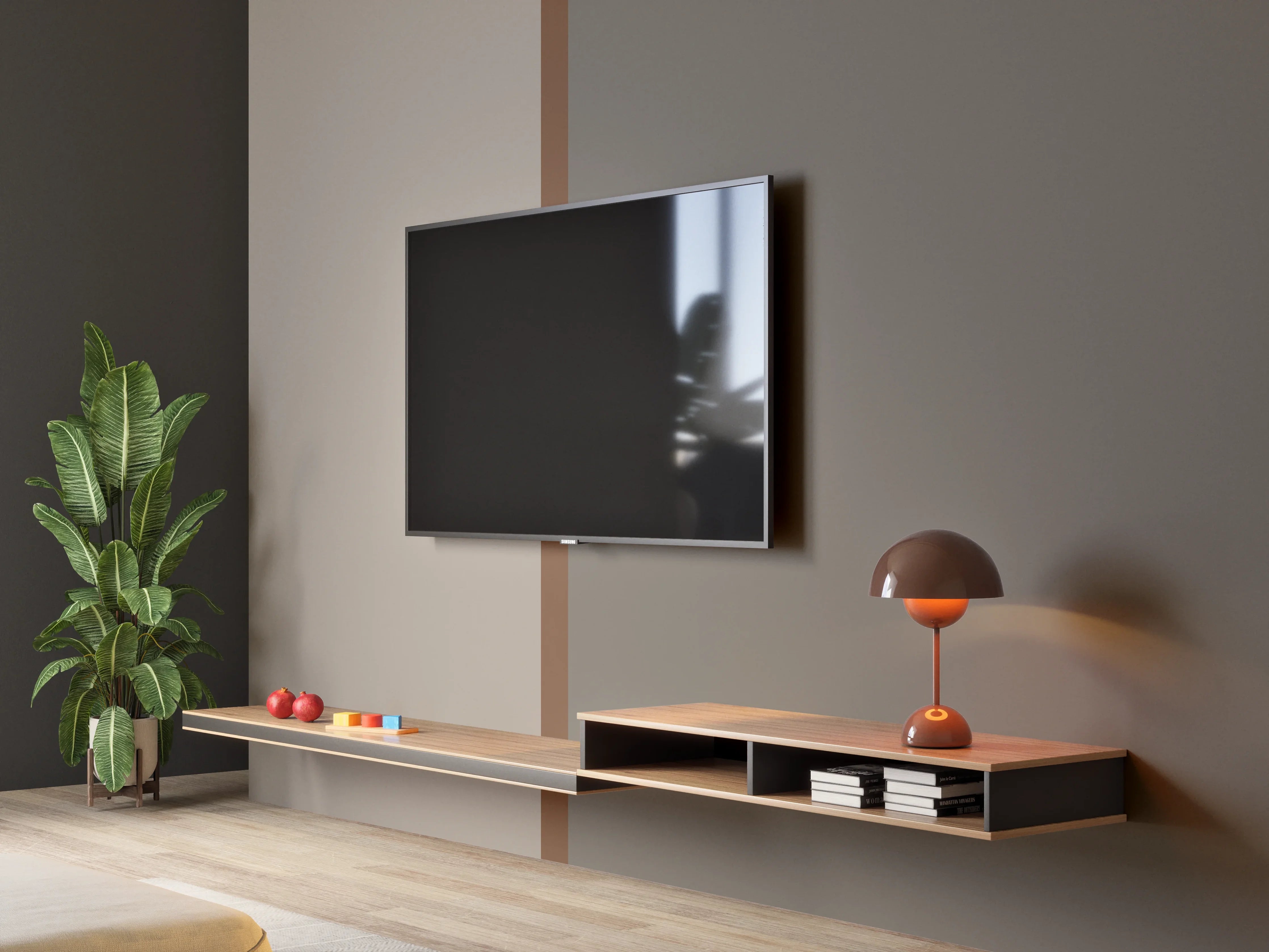 Wandverkleidung Wohnzimmer - The Nudes - Easy Vertikal - Ash