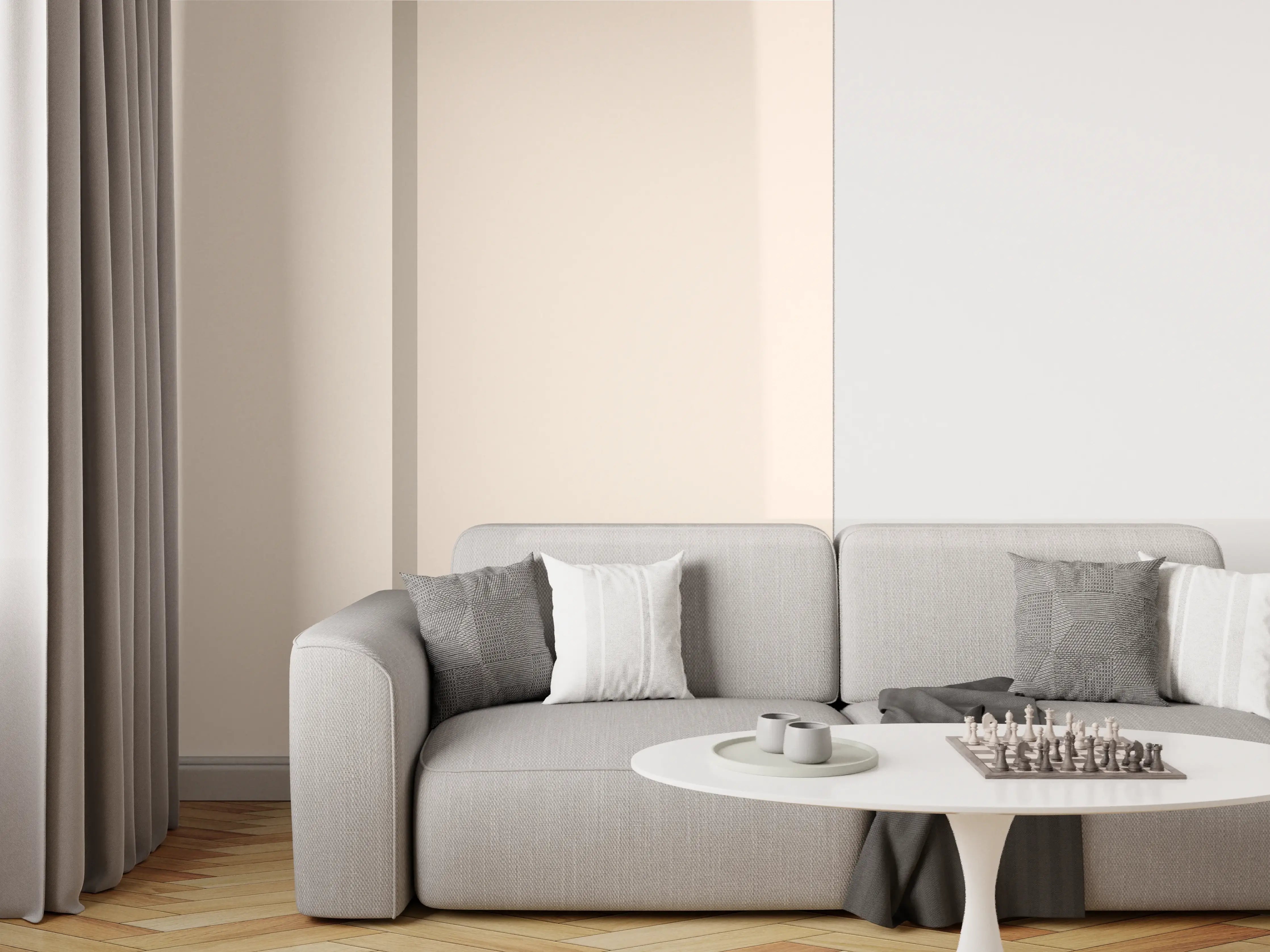 Wandverkleidung Wohnzimmer - The Nudes - Easy Vertikal - Caramel