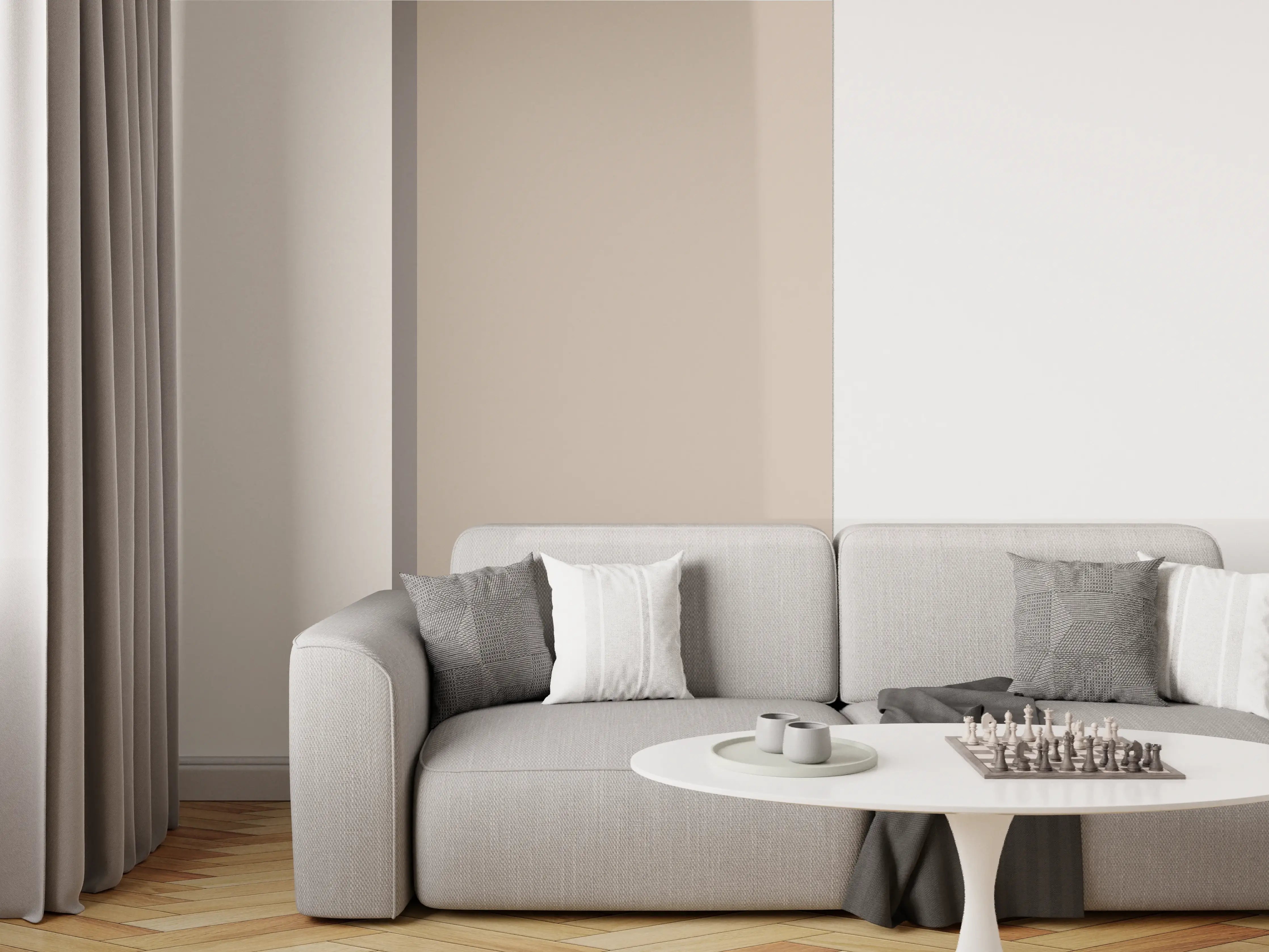 Wandverkleidung Wohnzimmer - The Nudes - Easy Vertikal - Fog