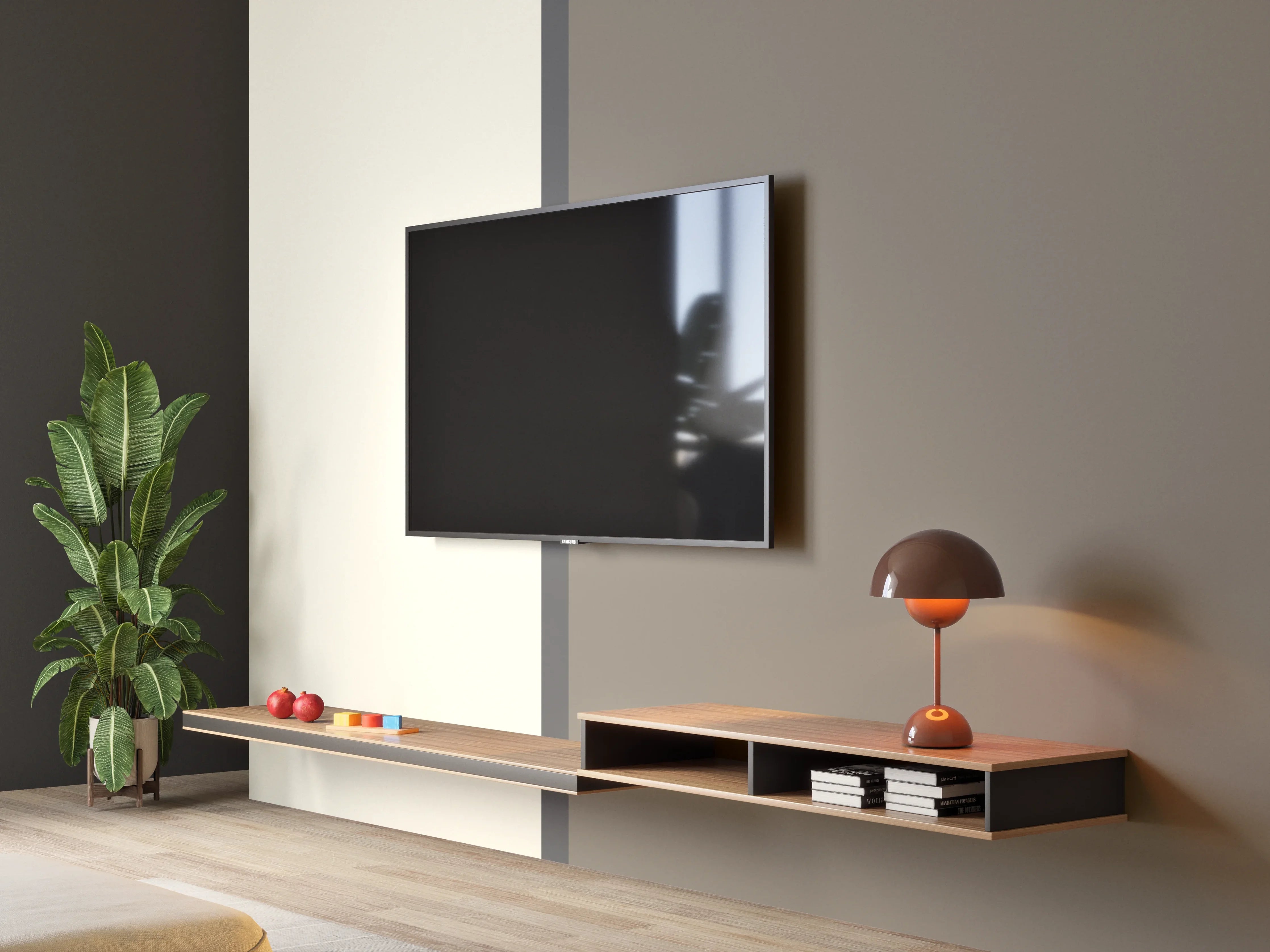 Wandverkleidung Wohnzimmer - The Nudes - Easy Vertikal - Toffee