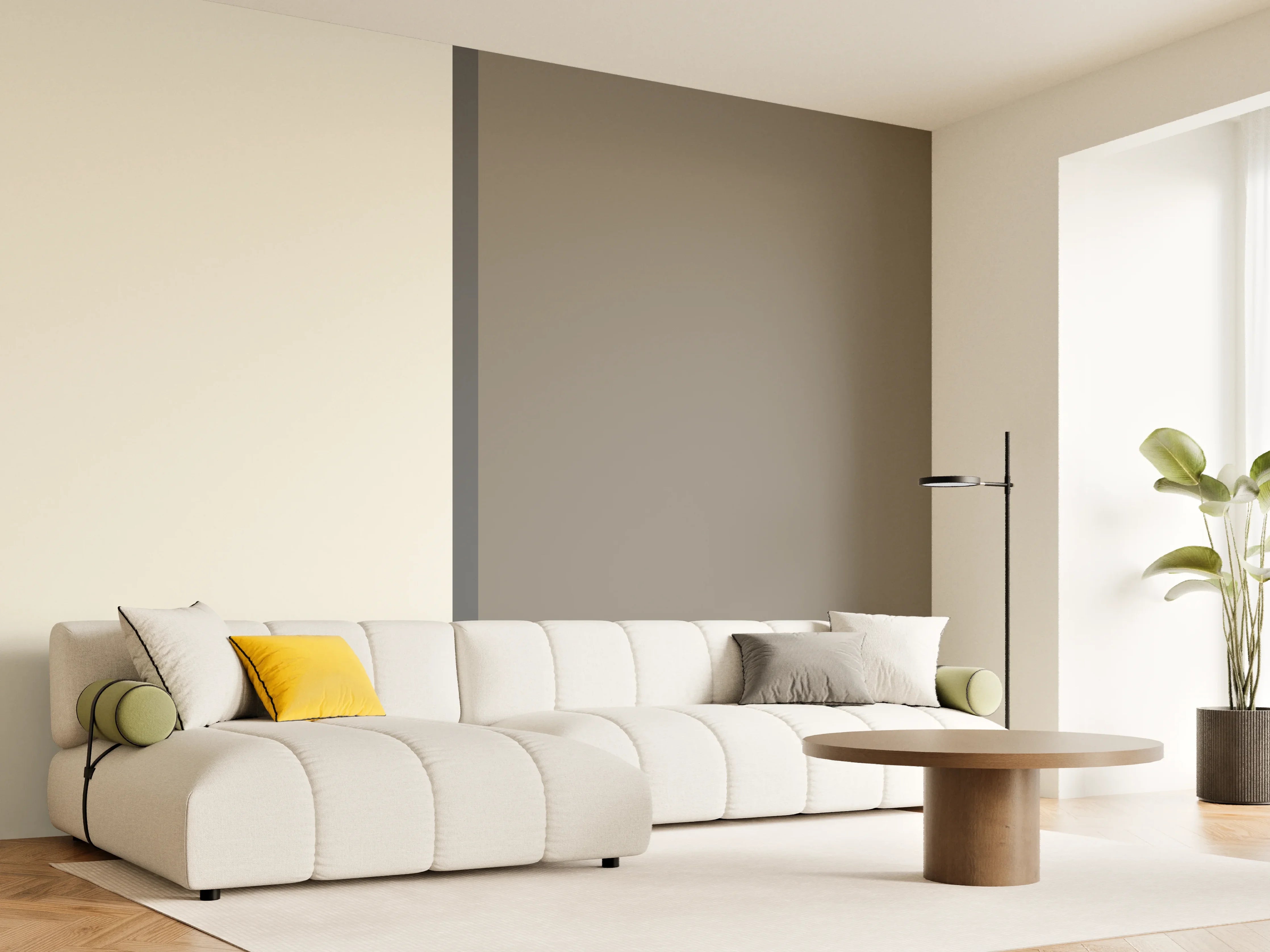 Wandverkleidung Wohnzimmer - The Nudes - Easy Vertikal - Toffee