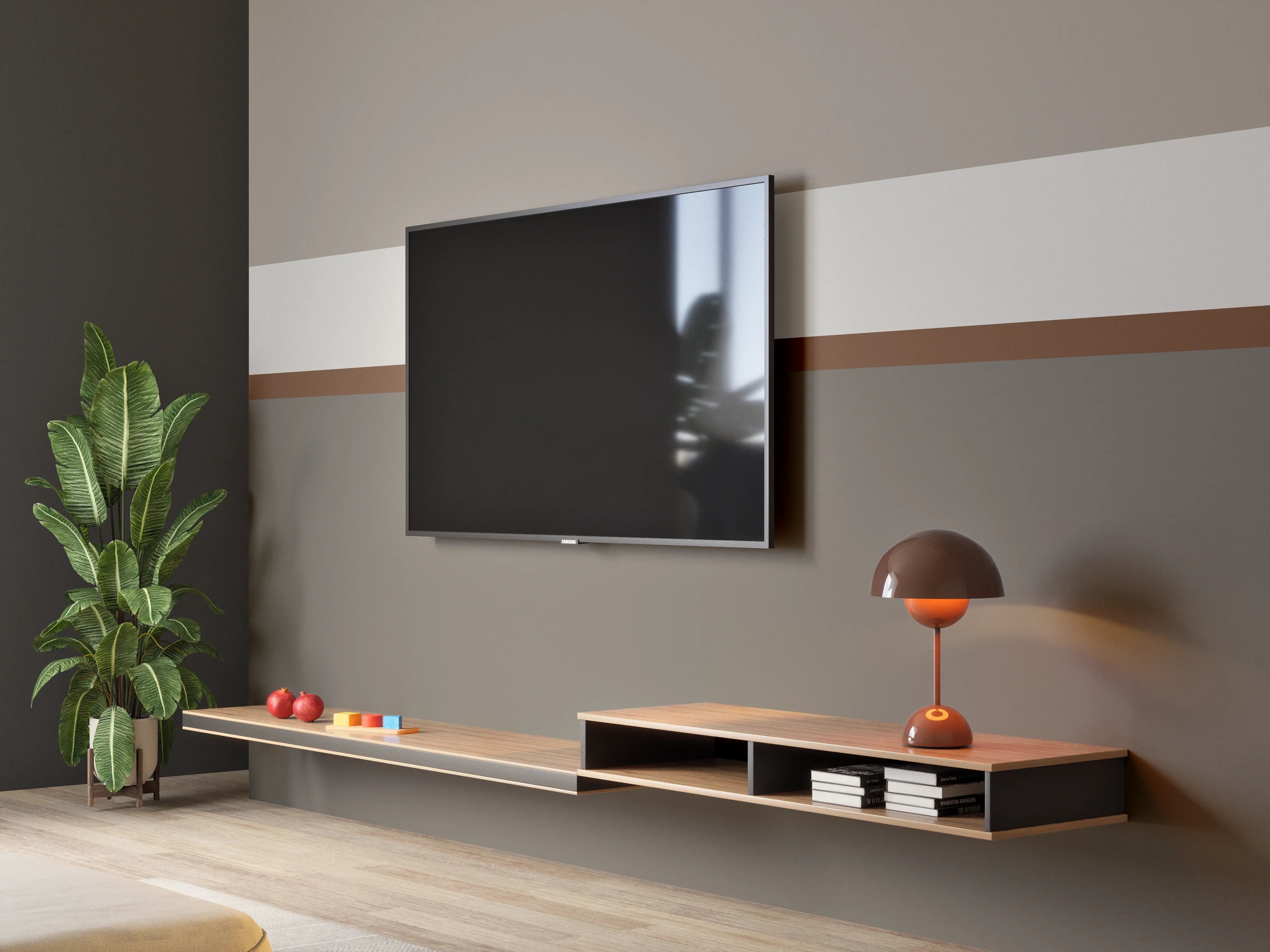 Wandverkleidung Wohnzimmer - The Nudes - Horizontal - Ash