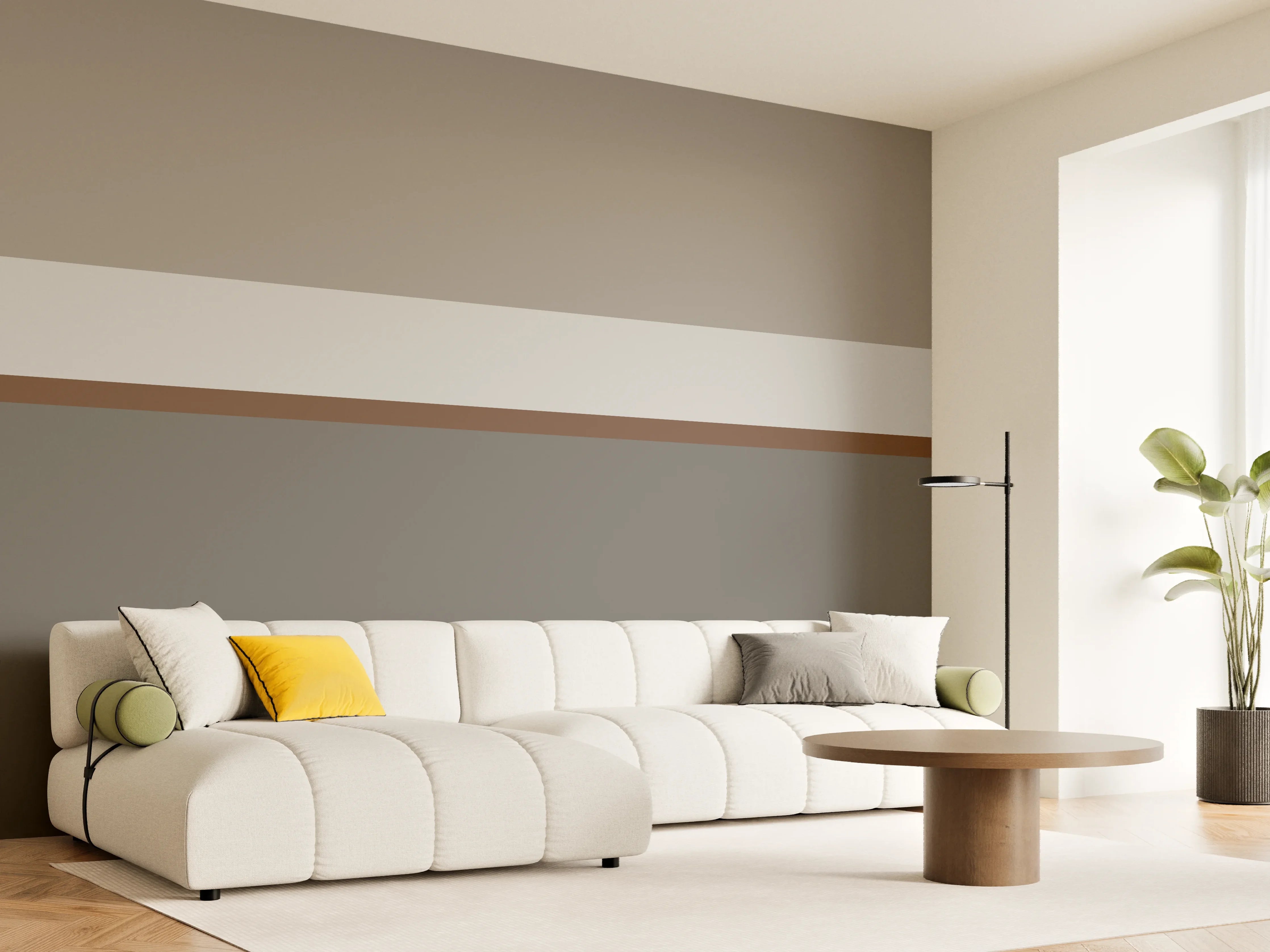 Wandverkleidung Wohnzimmer - The Nudes - Horizontal - Ash
