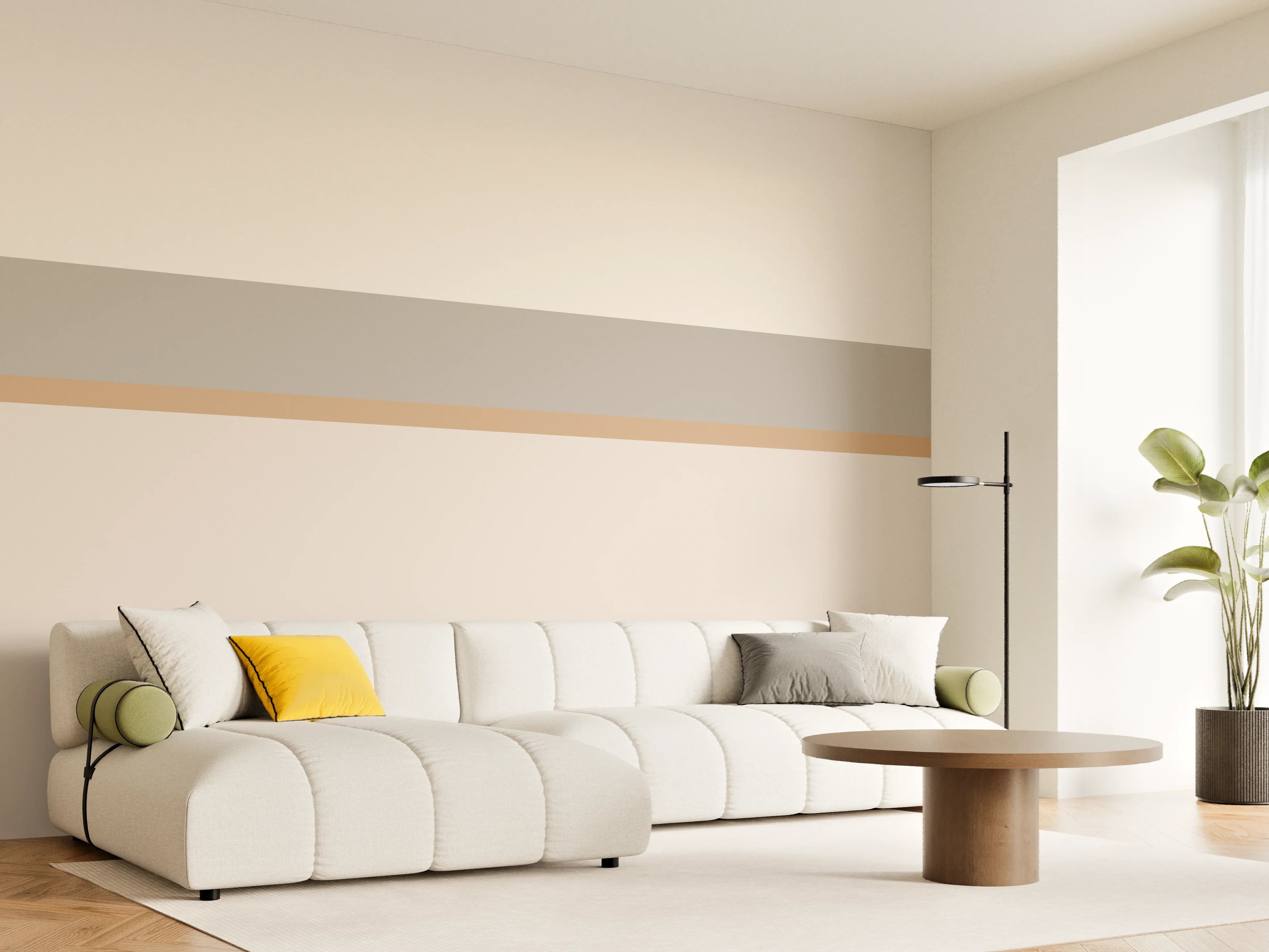 Wandverkleidung Wohnzimmer - The Nudes - Horizontal - Caramel