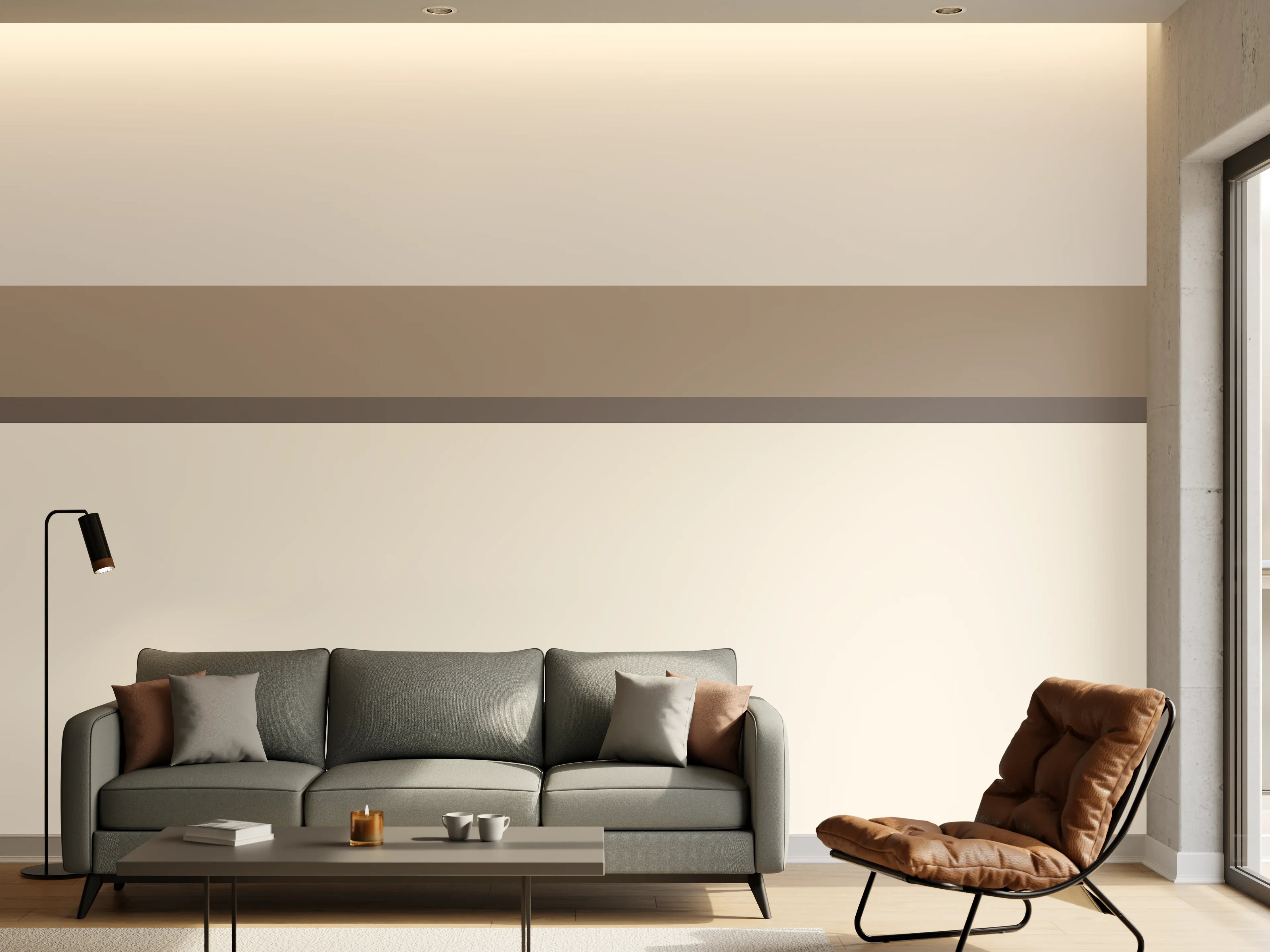 Wandverkleidung Wohnzimmer - The Nudes - Horizontal - Fog