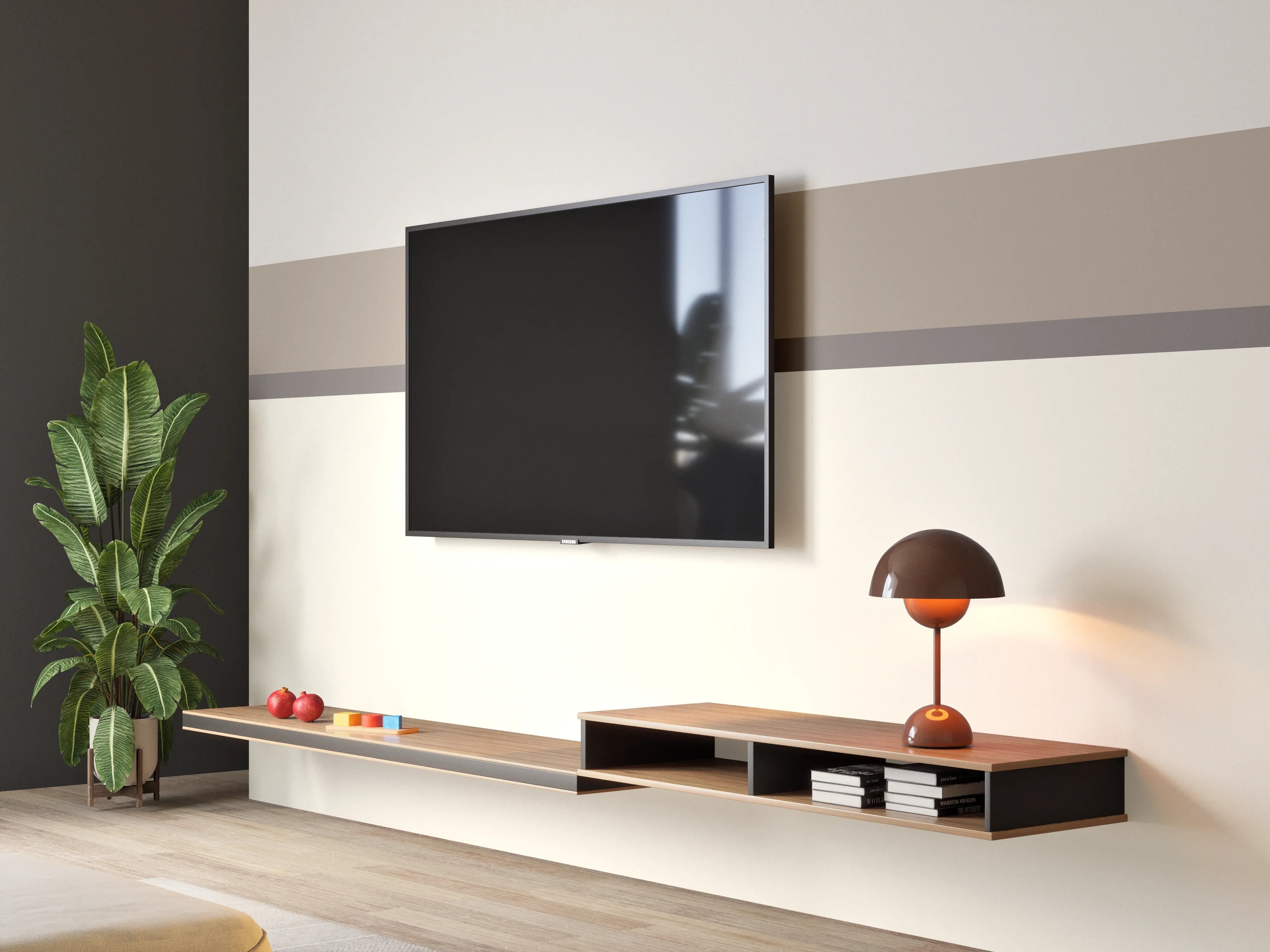 Wandverkleidung Wohnzimmer - The Nudes - Horizontal - Fog