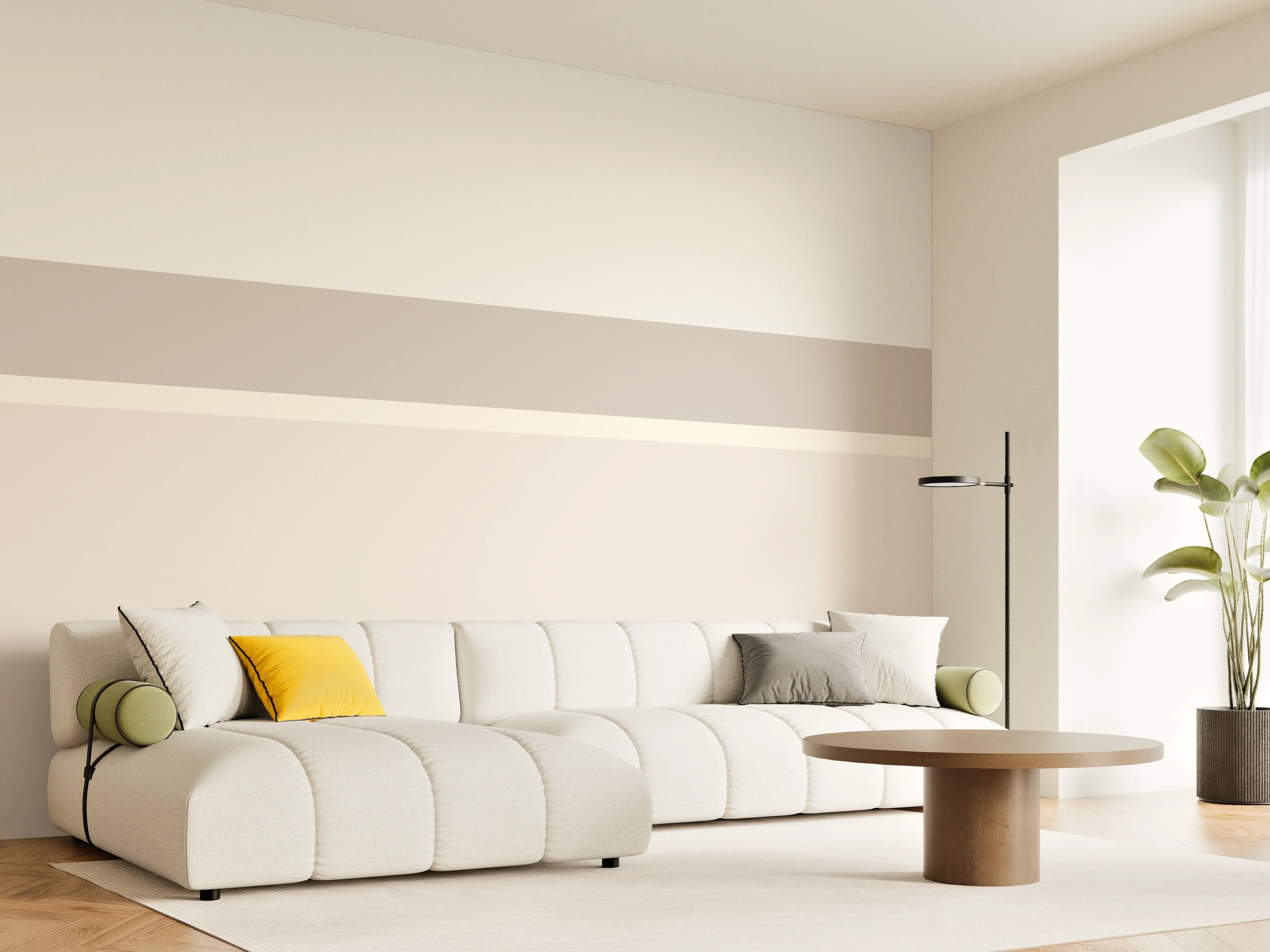 Wandverkleidung Wohnzimmer - The Nudes - Horizontal - Latte