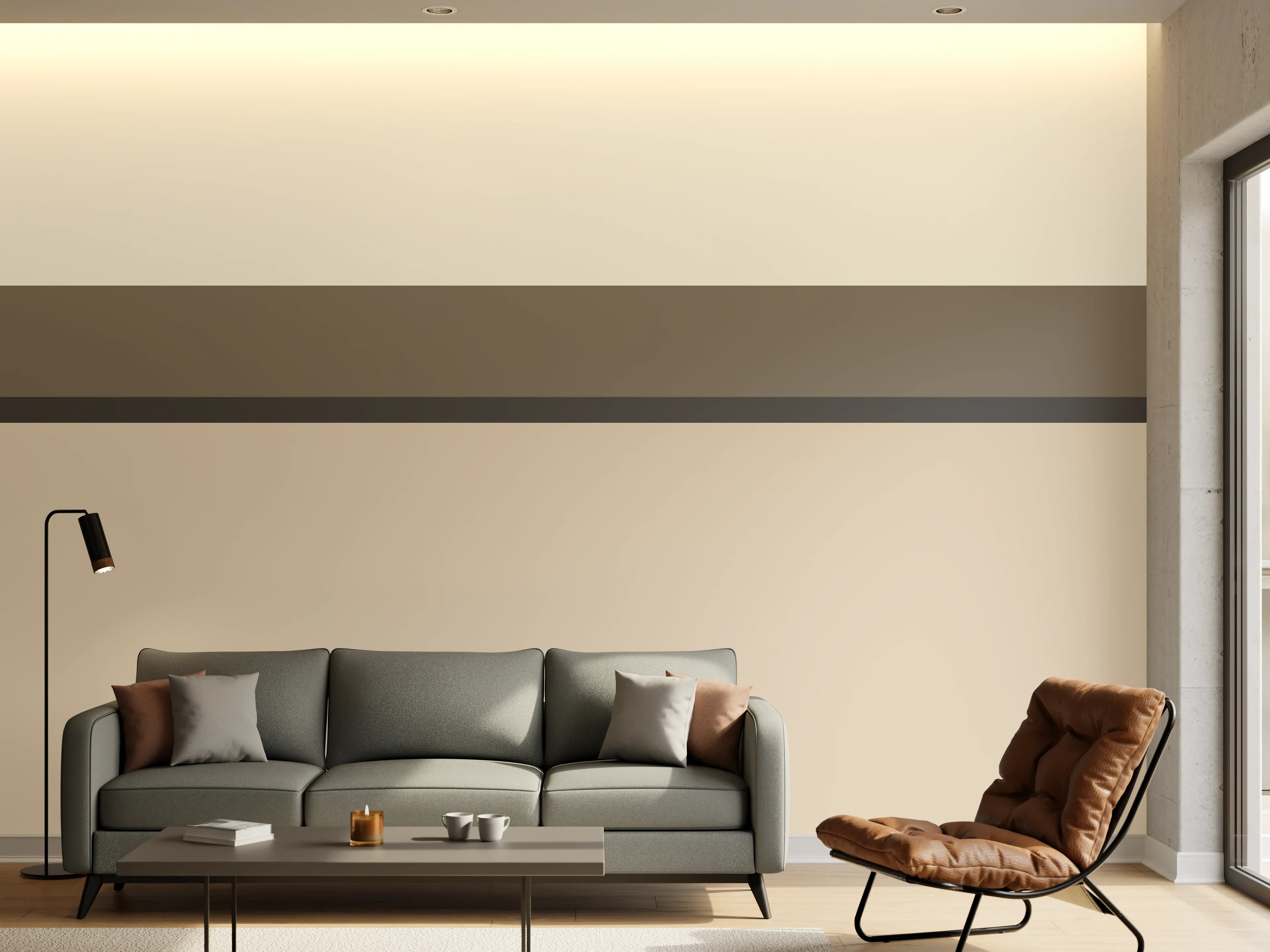 Wandverkleidung Wohnzimmer - The Nudes - Horizontal - Toffee