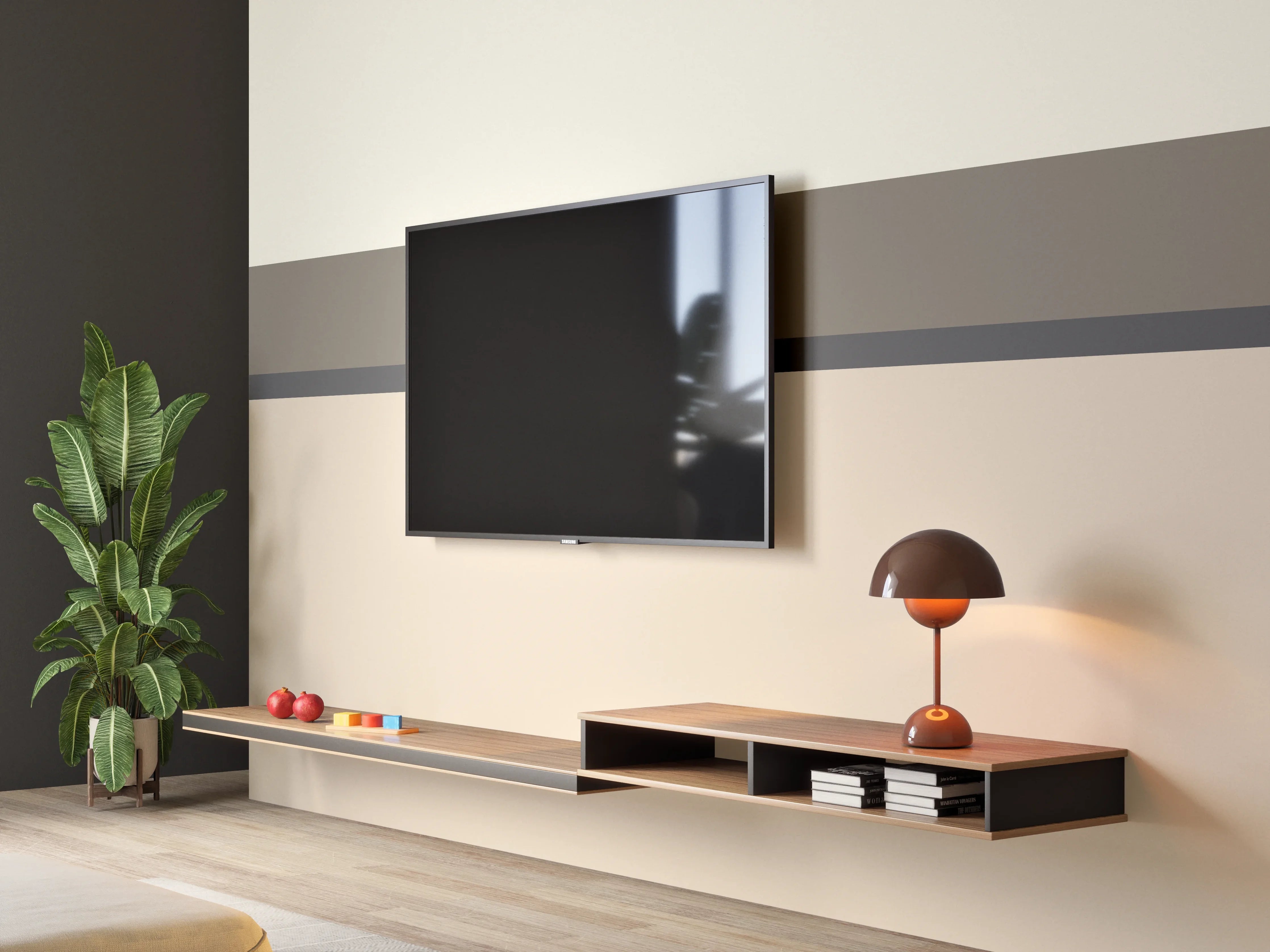 Wandverkleidung Wohnzimmer - The Nudes - Horizontal - Toffee