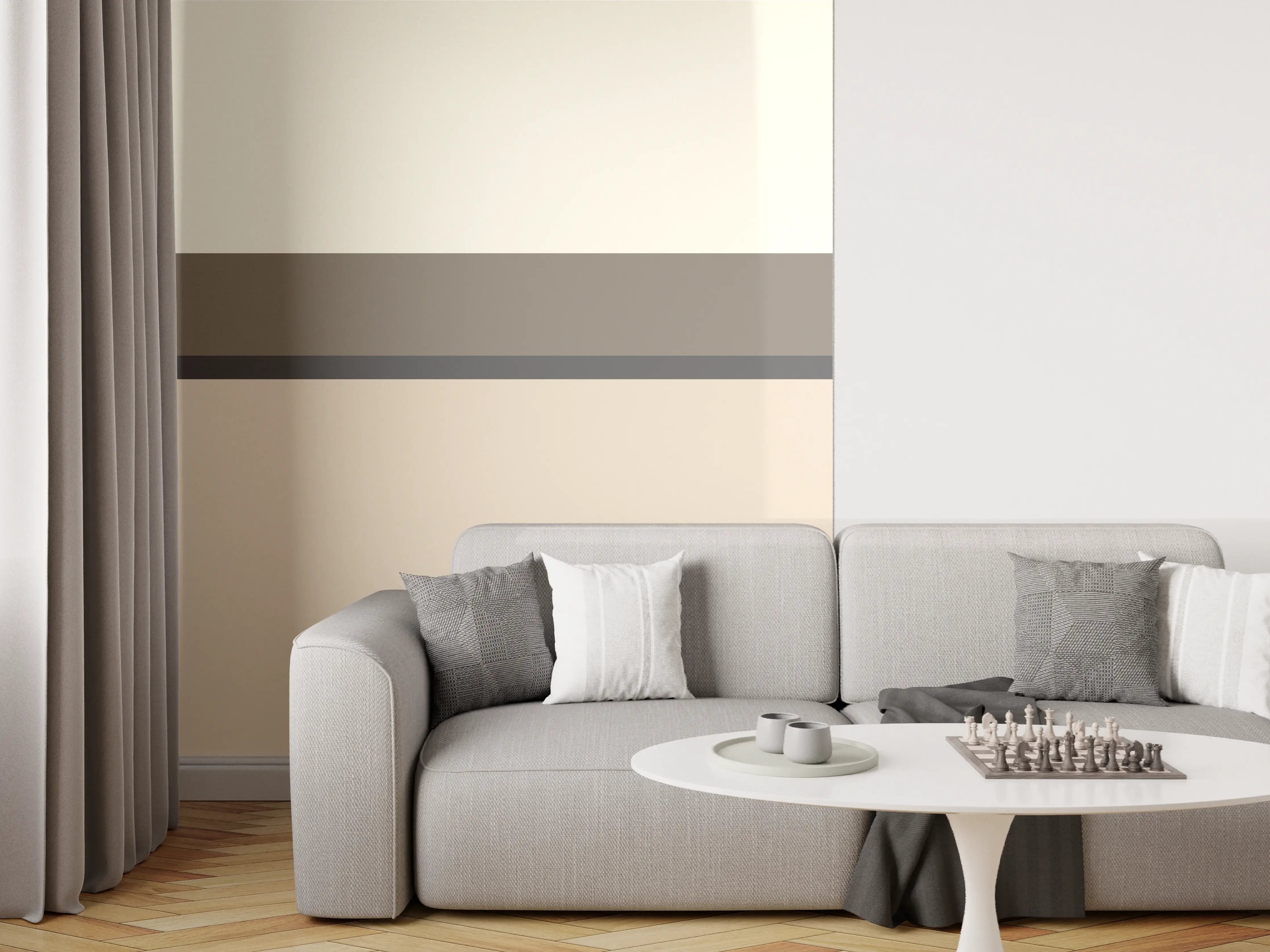 Wandverkleidung Wohnzimmer - The Nudes - Horizontal - Toffee