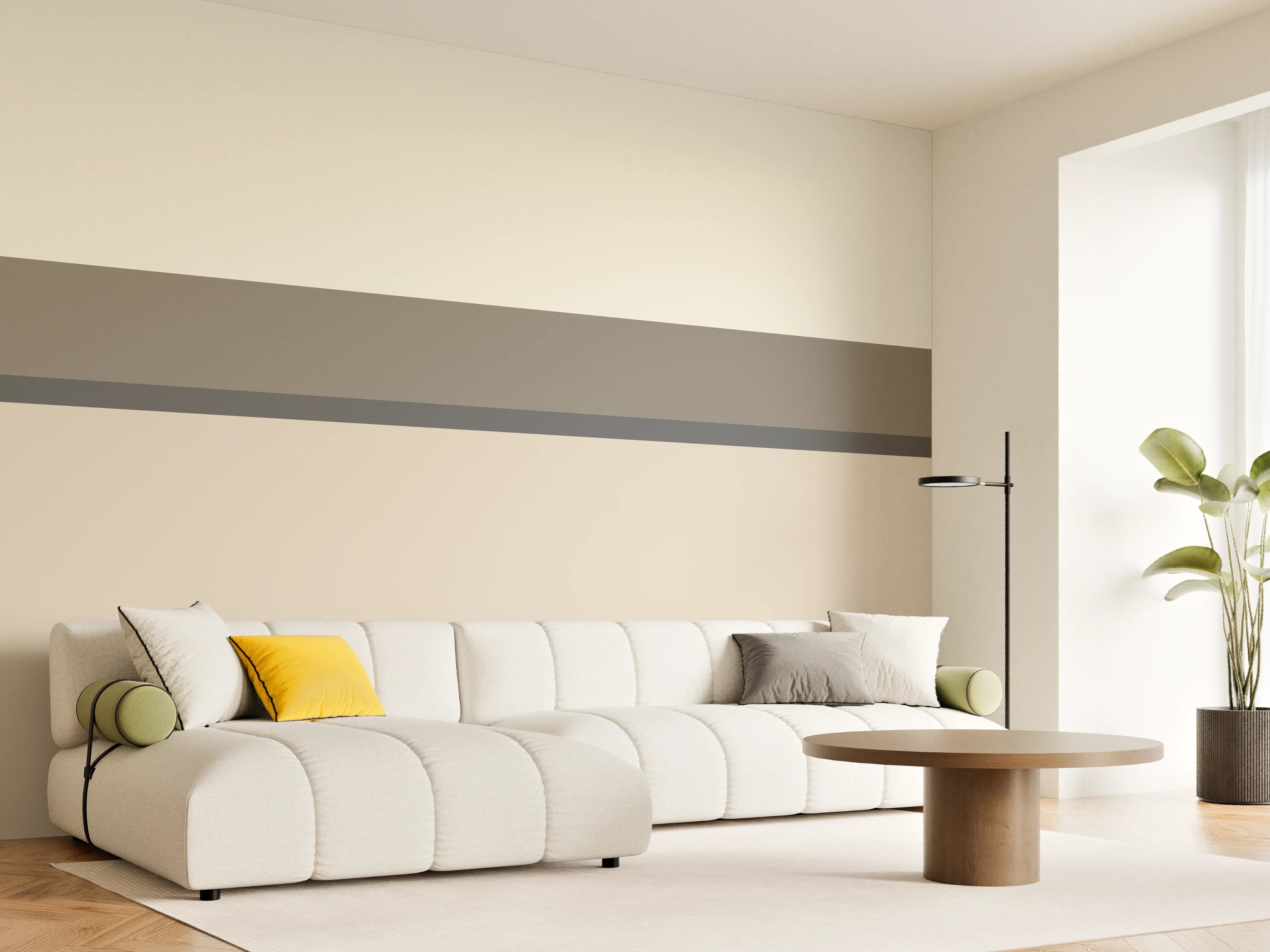 Wandverkleidung Wohnzimmer - The Nudes - Horizontal - Toffee