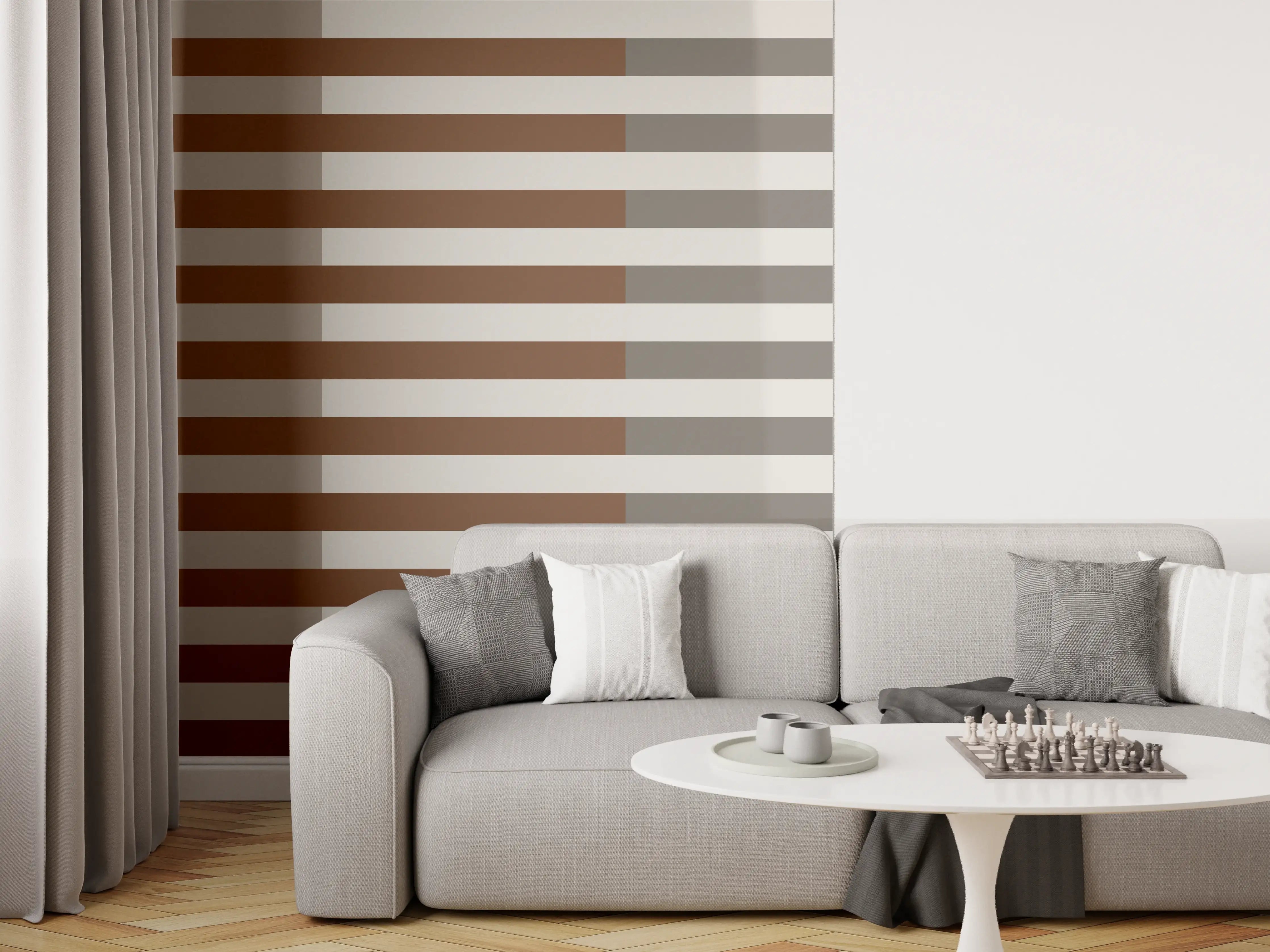 Wandverkleidung Wohnzimmer - The Nudes - Multy Stripes - Ash