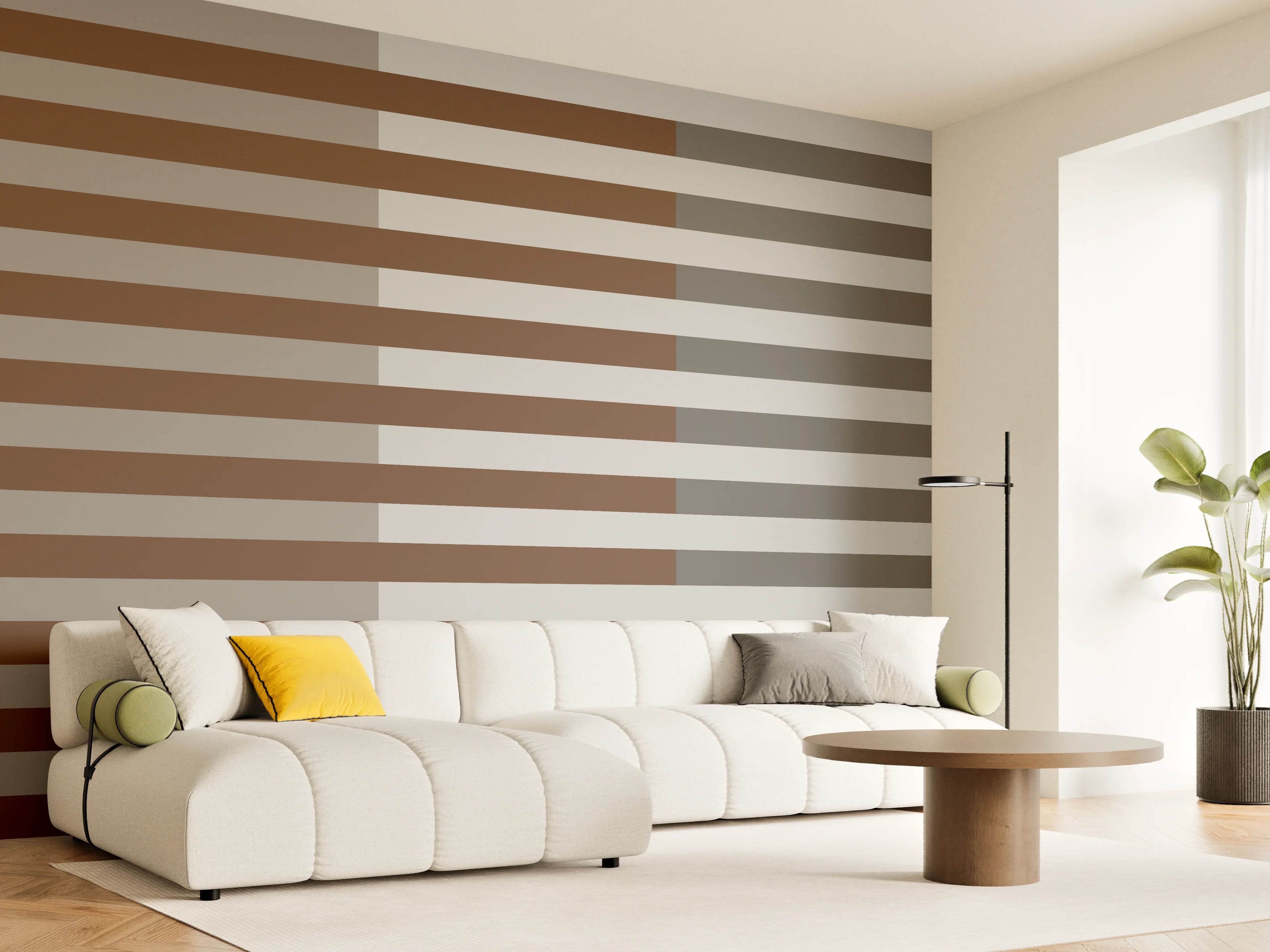 Wandverkleidung Wohnzimmer - The Nudes - Multy Stripes - Ash