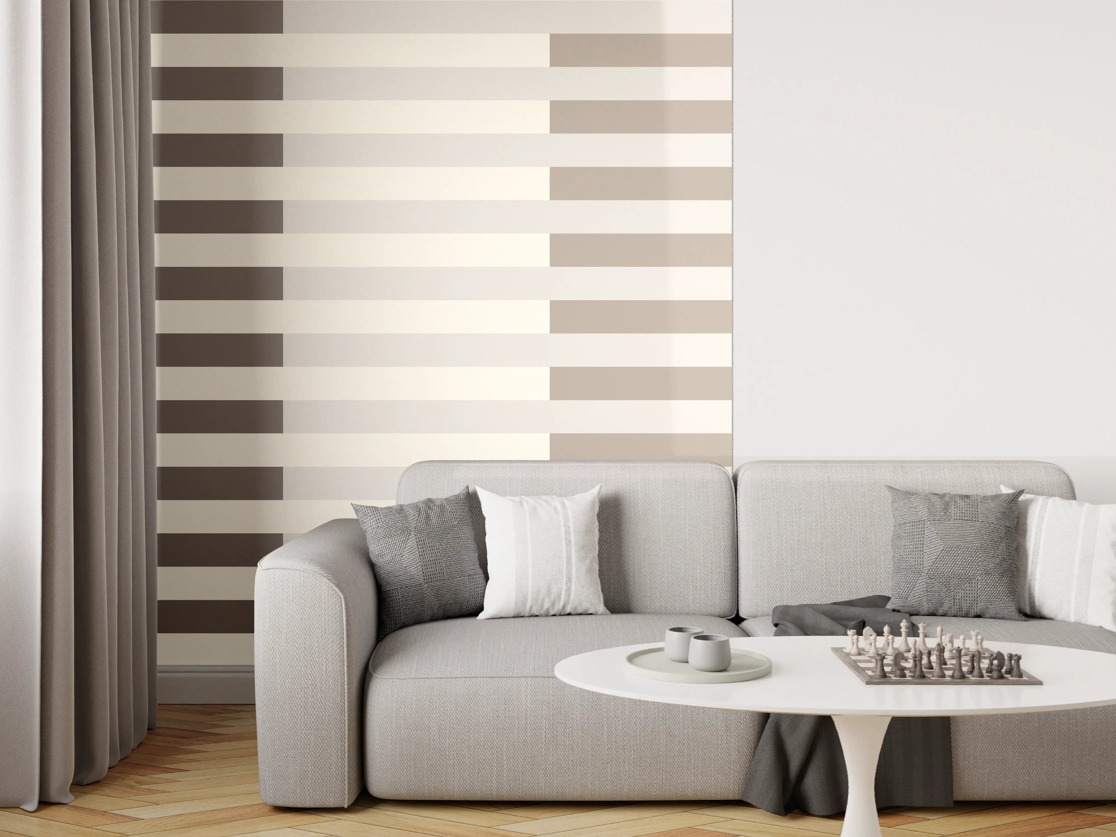 Wandverkleidung Wohnzimmer - The Nudes - Multy Stripes - Fog