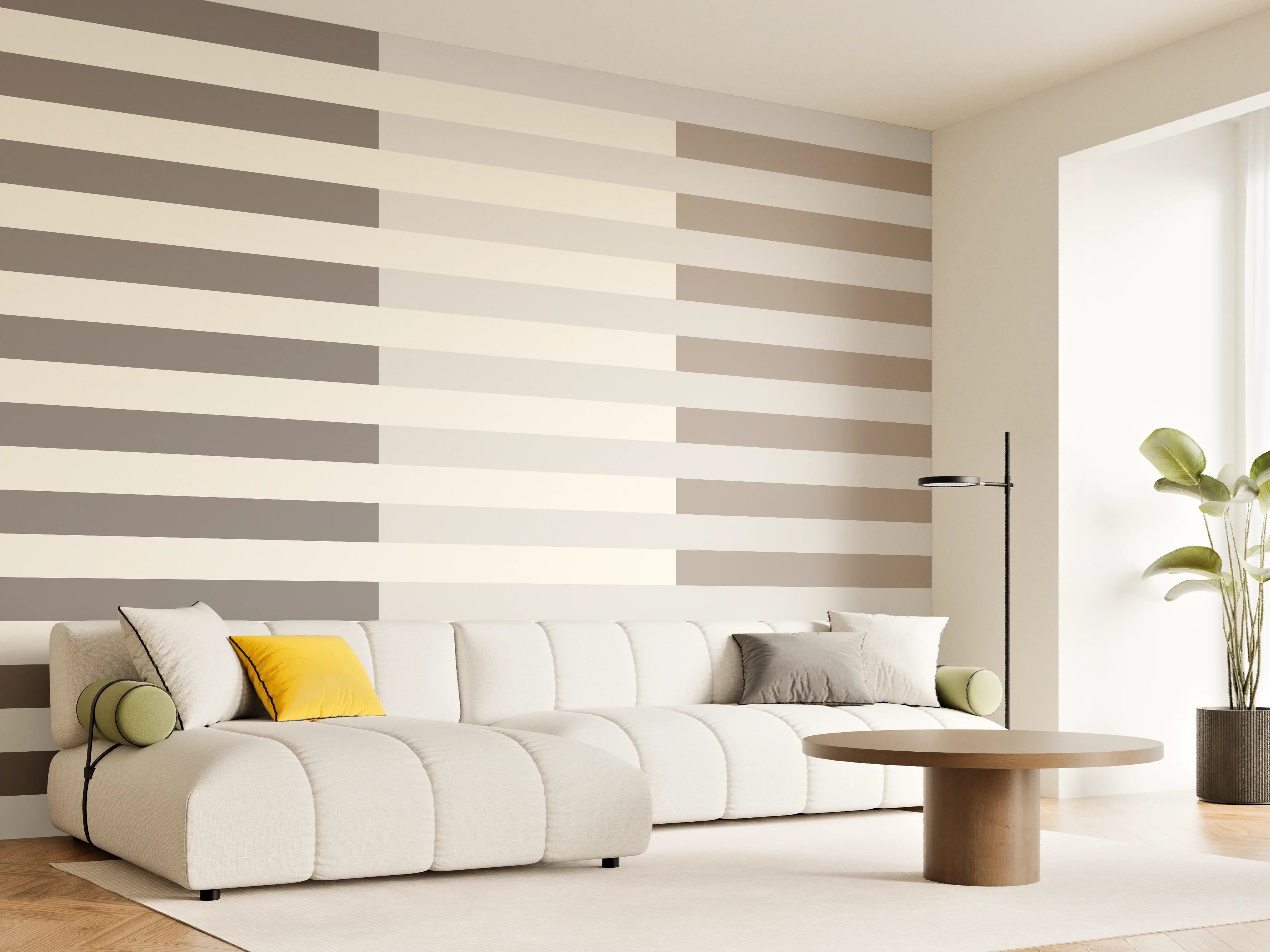 Wandverkleidung Wohnzimmer - The Nudes - Multy Stripes - Fog