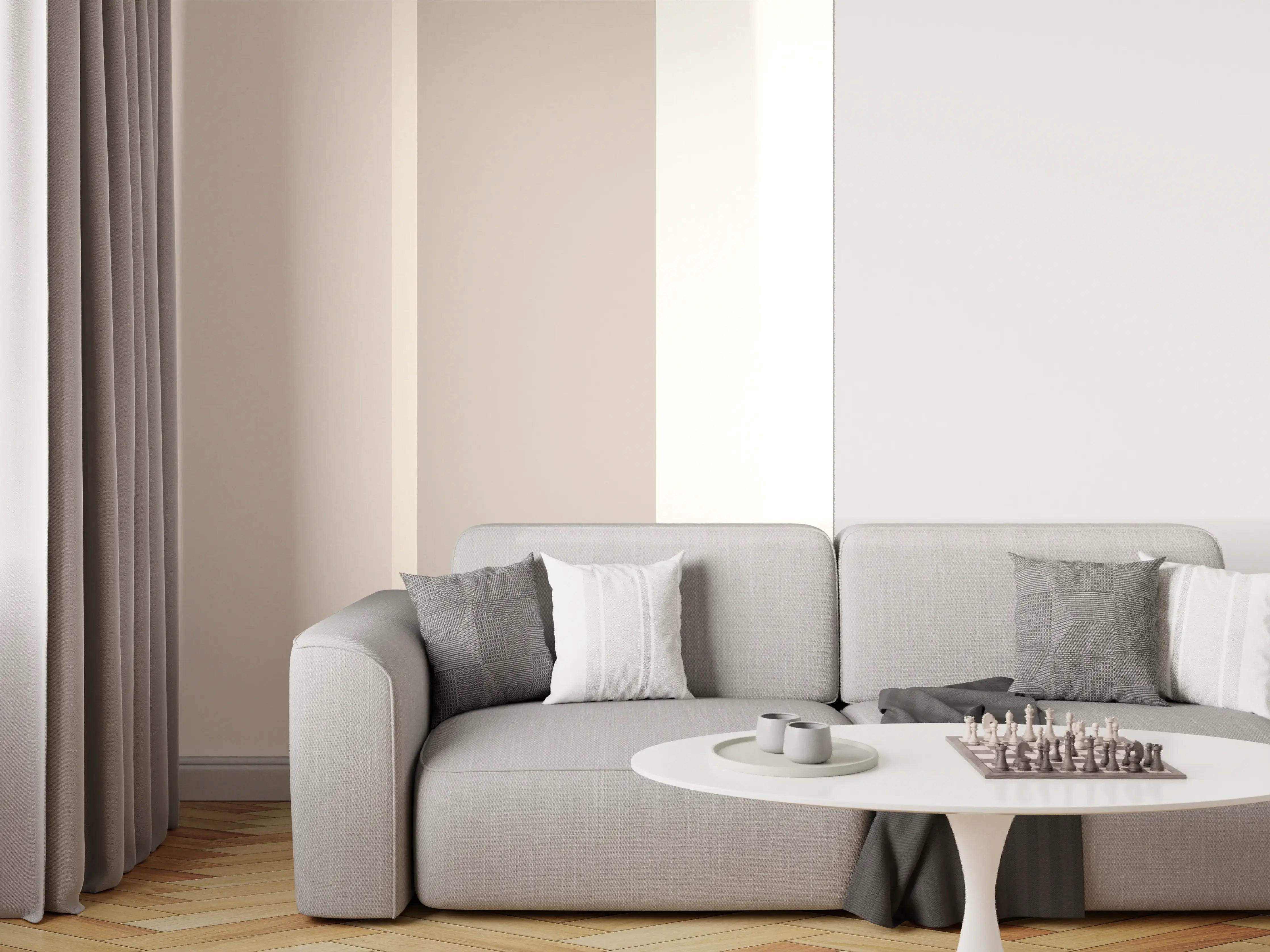 Wandverkleidung Wohnzimmer - The Nudes - Vertikal - Latte