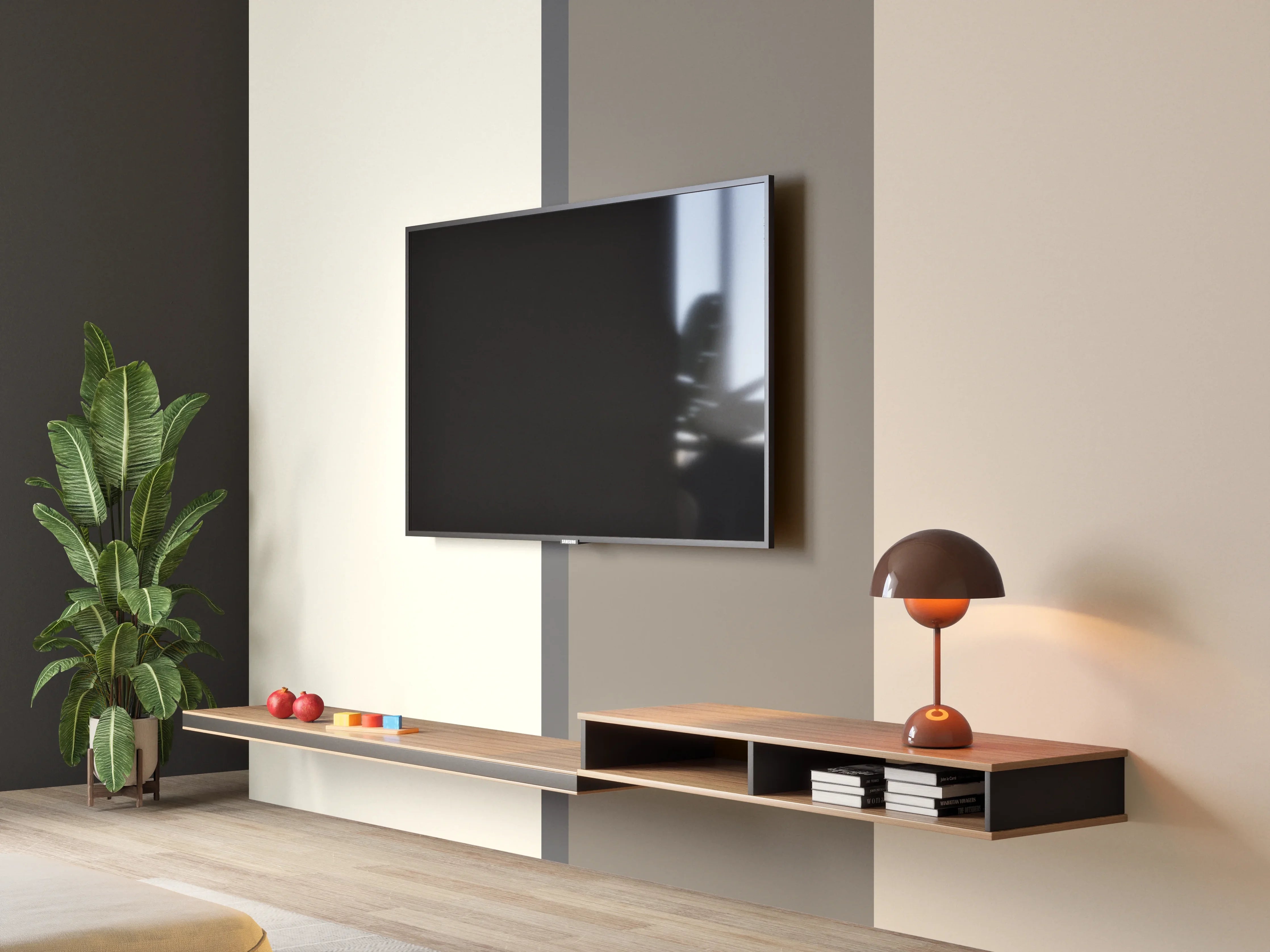 Wandverkleidung Wohnzimmer - The Nudes - Vertikal - Toffee