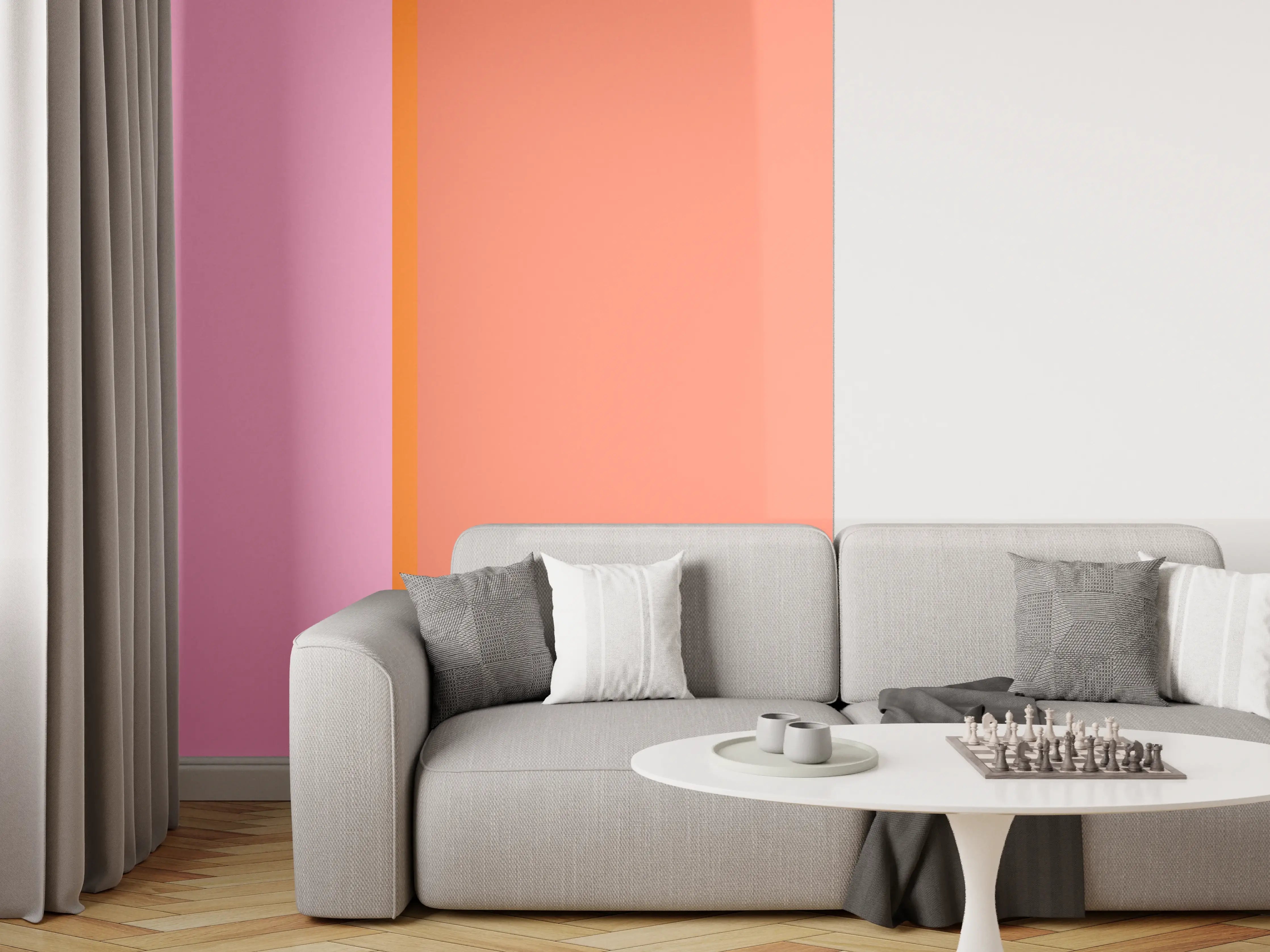 Wandverkleidung Wohnzimmer - The Oranges - Easy Vertical - Coral