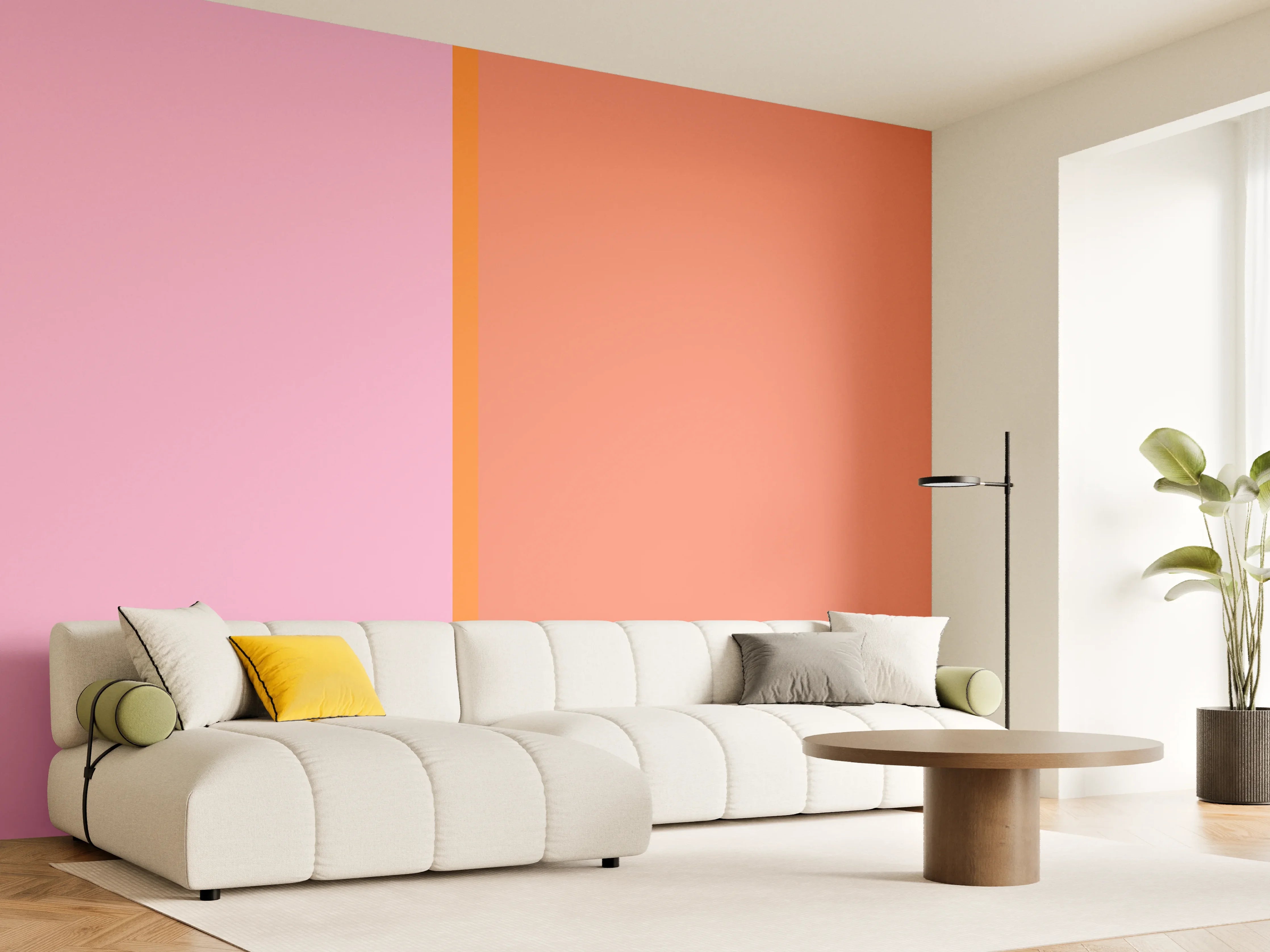 Wandverkleidung Wohnzimmer - The Oranges - Easy Vertical - Coral