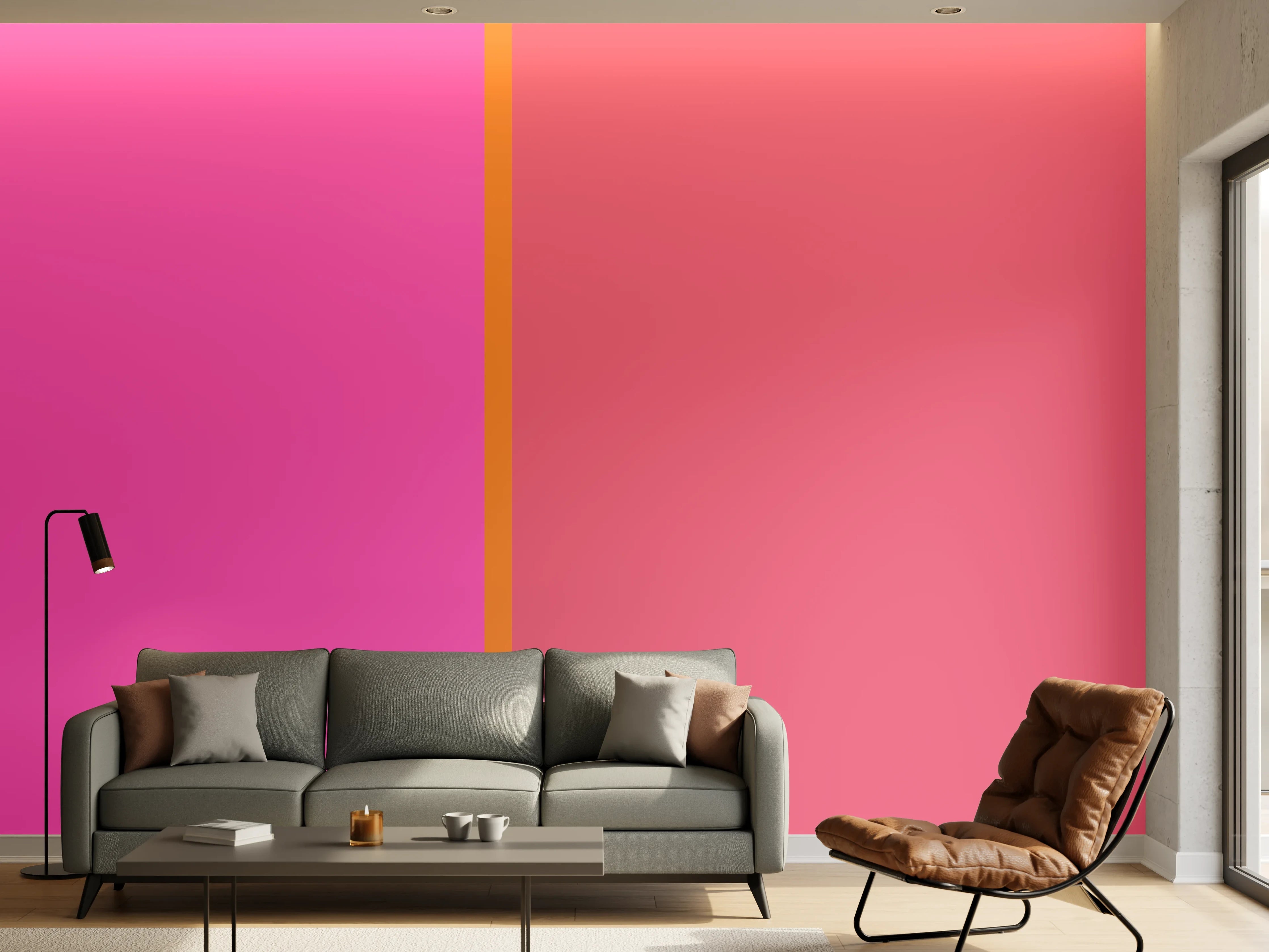 Wandverkleidung Wohnzimmer - The Oranges - Easy Vertical - Fuchsia