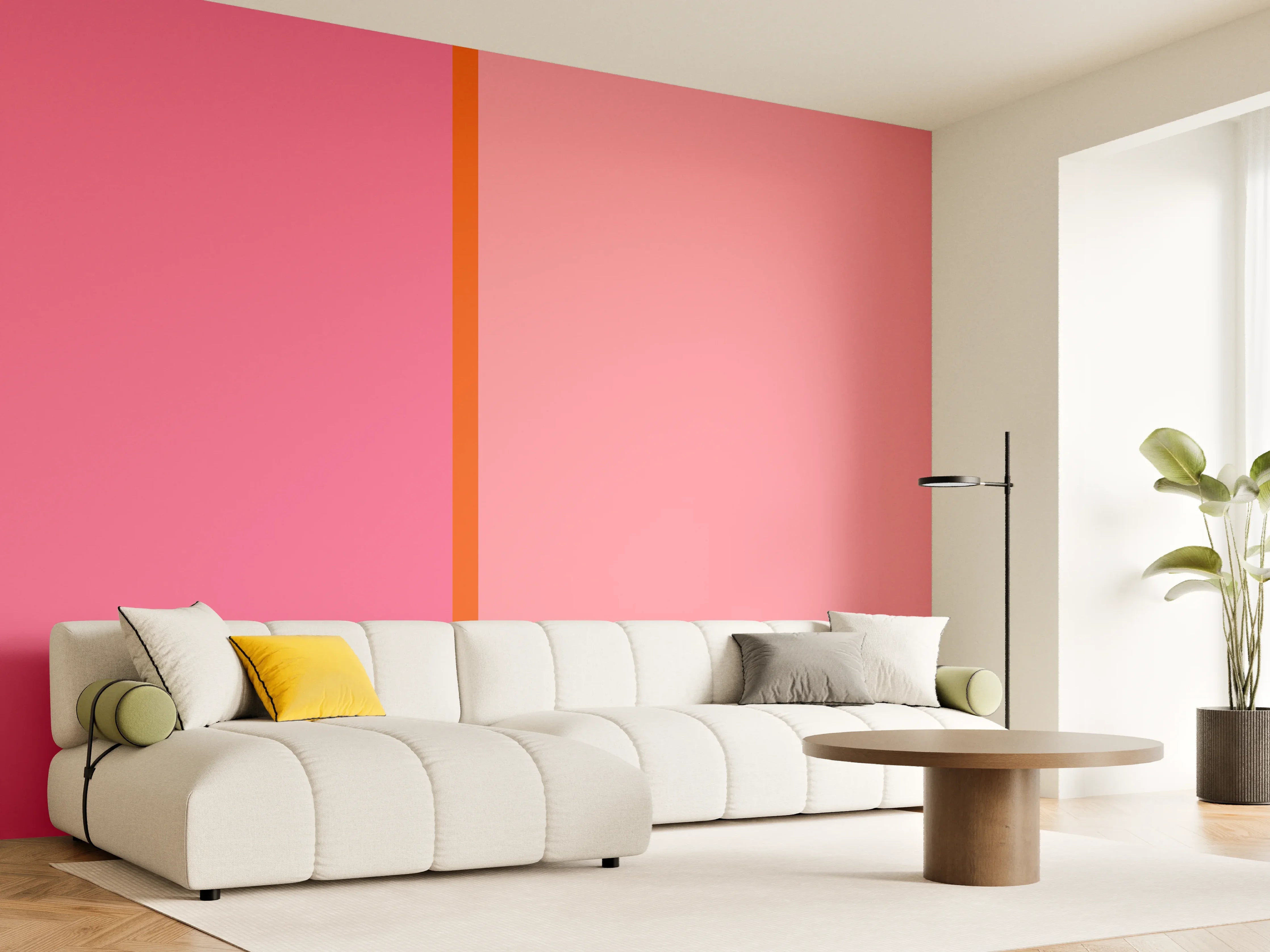 Wandverkleidung Wohnzimmer - The Oranges - Easy Vertical - Raspberry
