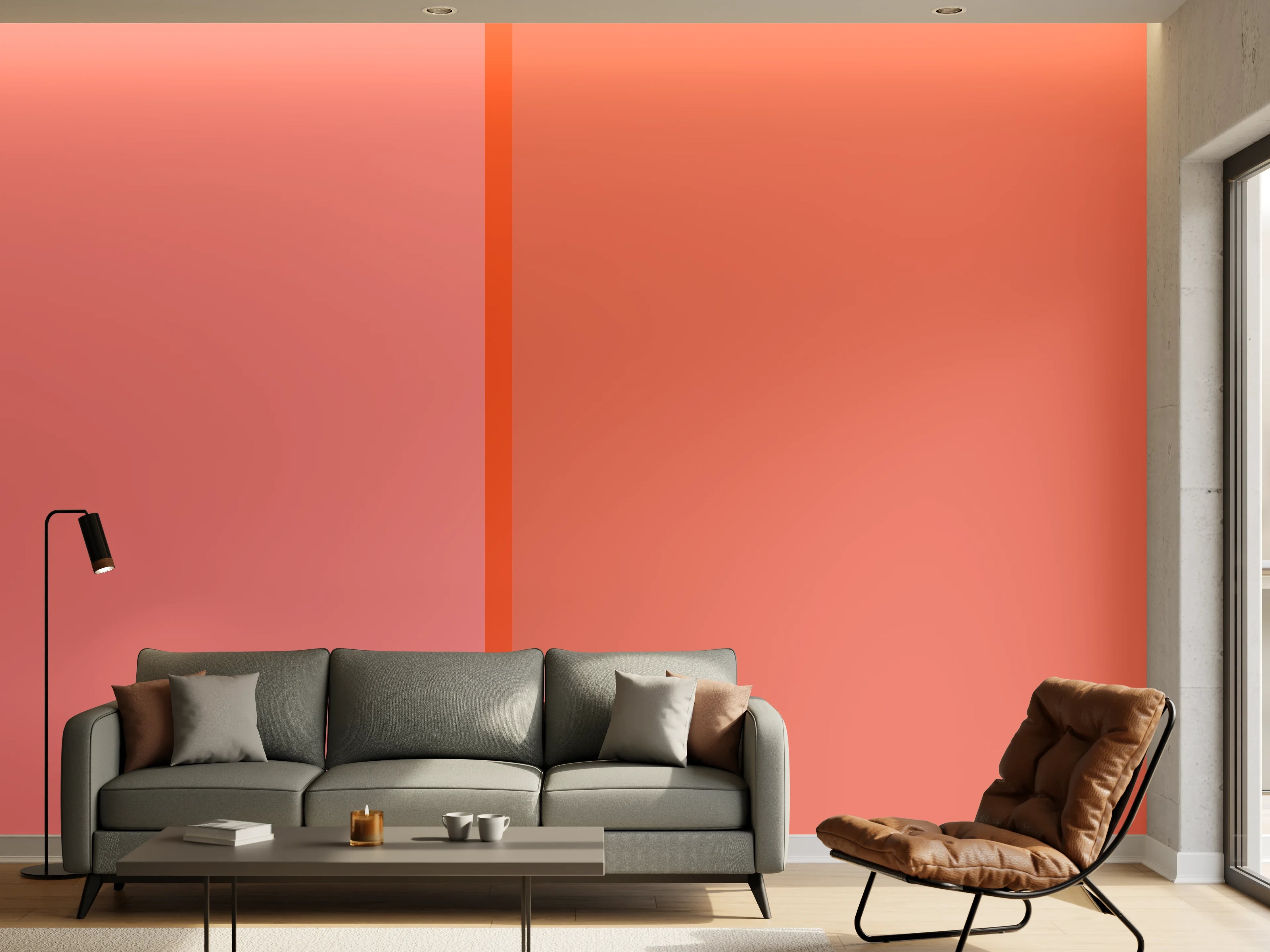 Wandverkleidung Wohnzimmer - The Oranges - Easy Vertical - Salmon