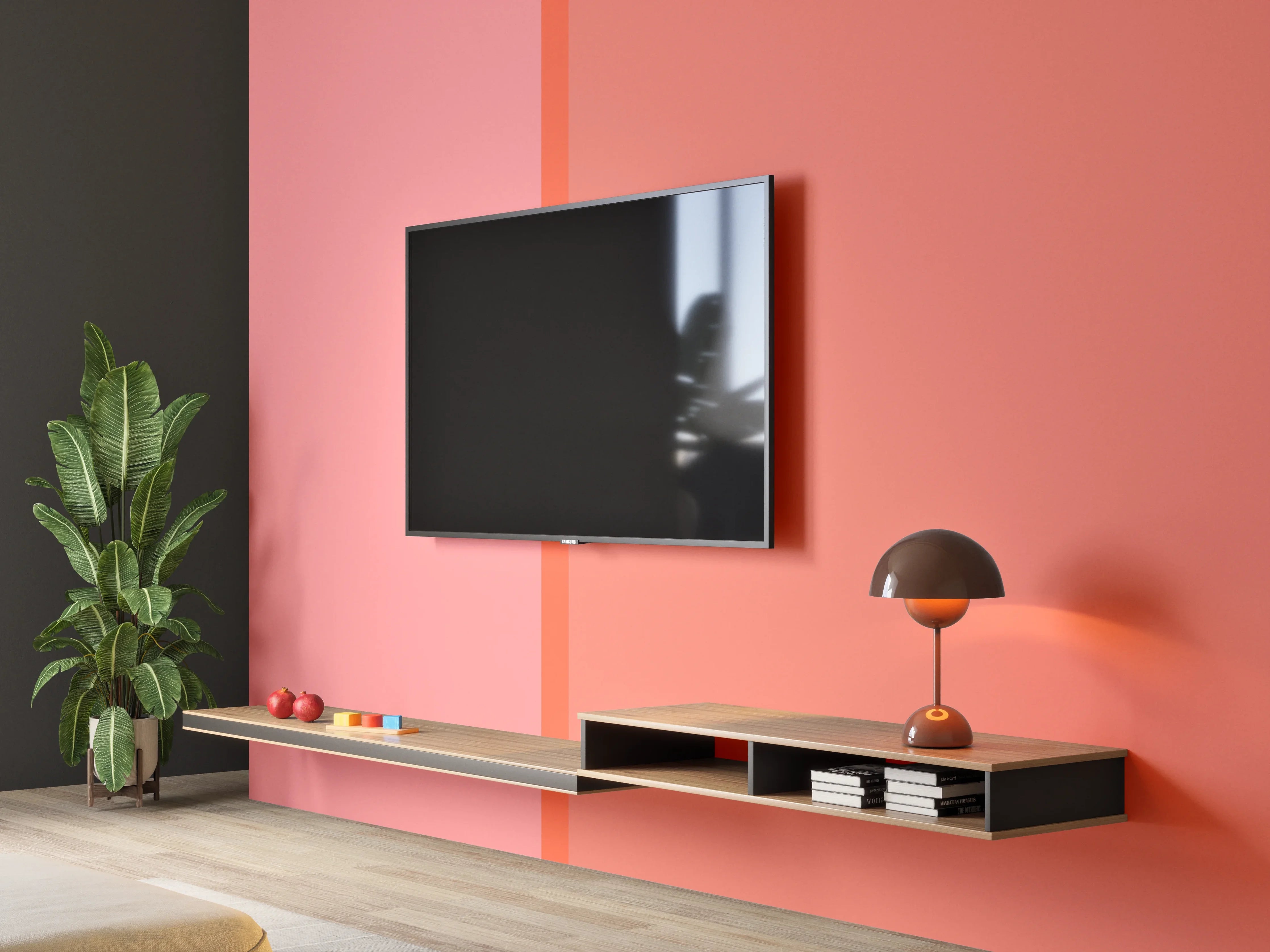 Wandverkleidung Wohnzimmer - The Oranges - Easy Vertical - Salmon