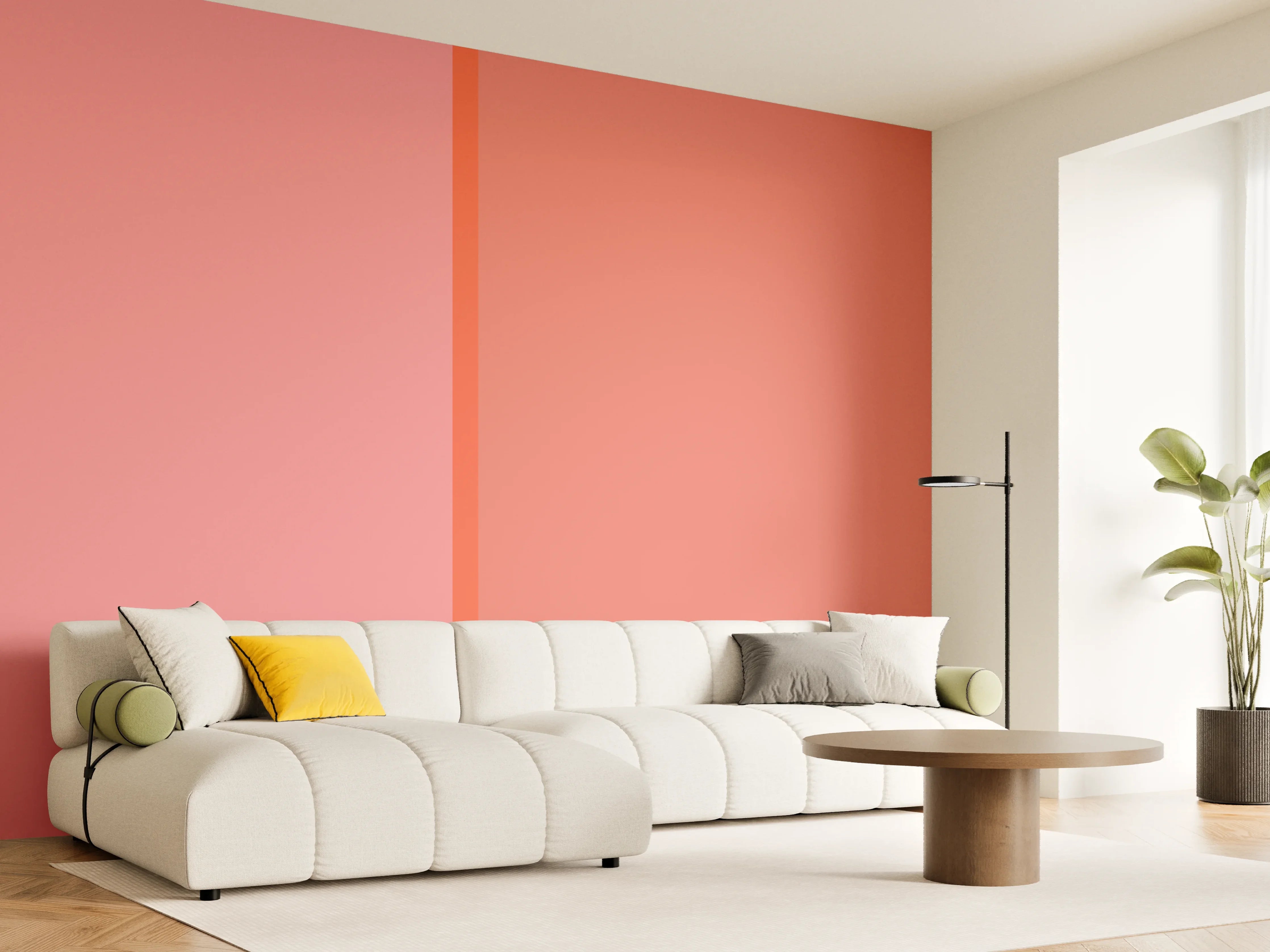 Wandverkleidung Wohnzimmer - The Oranges - Easy Vertical - Salmon